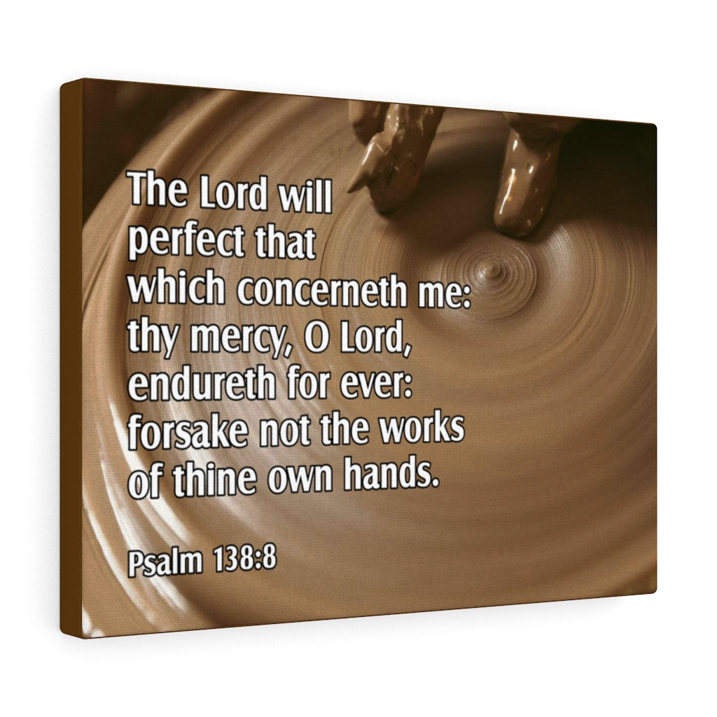Scripture Walls 138:8 Lord Will Perfect Psalm Bible Verse Canvas Christian Wall Art Ready to Hang Unframed-Express Your Love Gifts