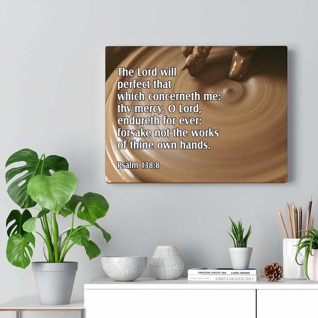 Scripture Walls 138:8 Lord Will Perfect Psalm Bible Verse Canvas Christian Wall Art Ready to Hang Unframed-Express Your Love Gifts