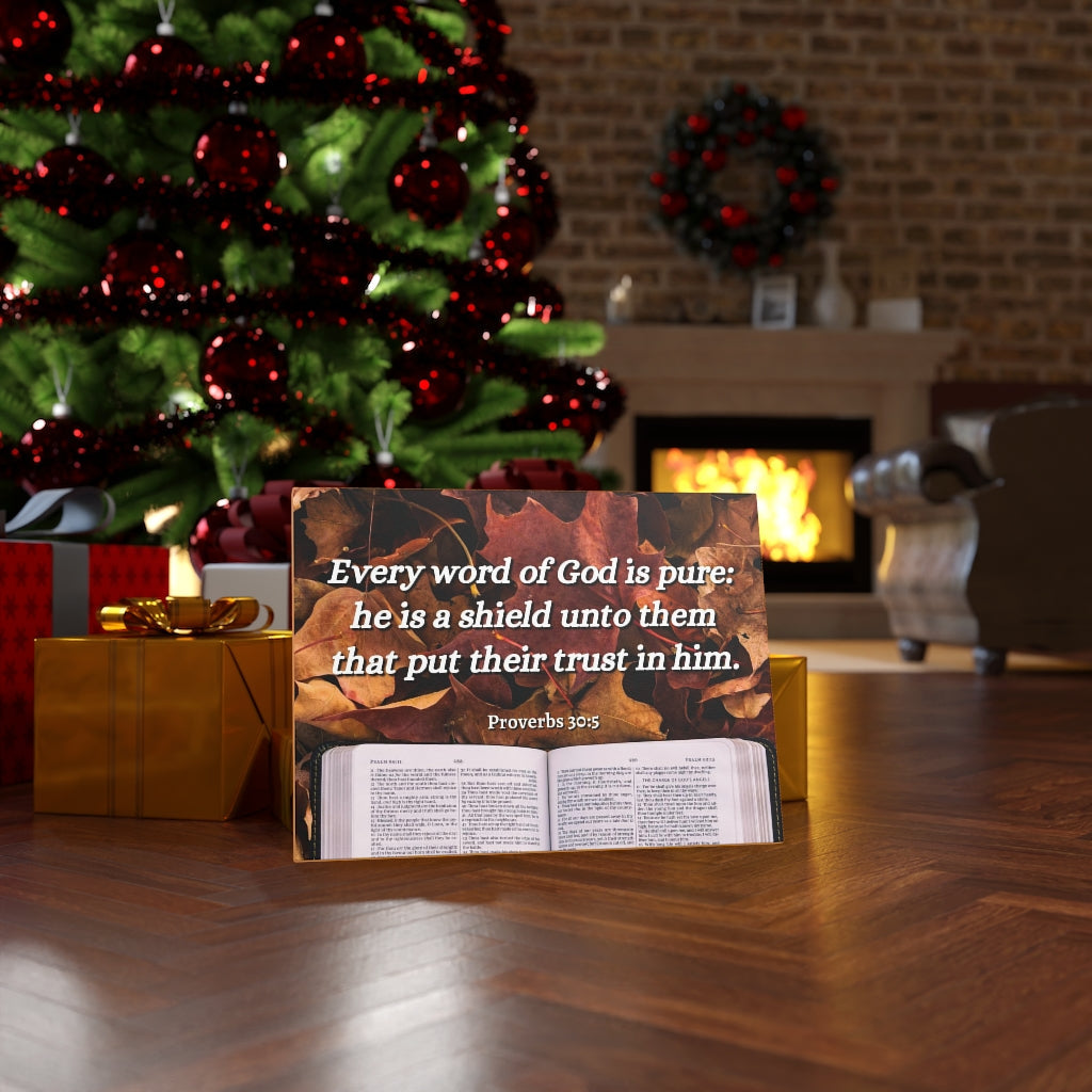 A Shield Proverbs 30:5 Bible Verse Canvas Christian Wall Art Ready to Hang Unframed-Express Your Love Gifts