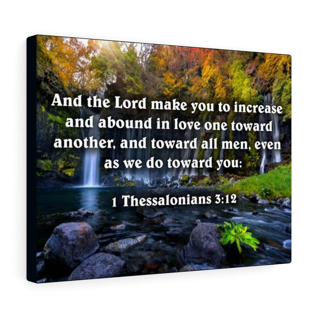 Abound in Love 1 Thessalonians 3:12 Bible Verse Canvas Christian Wall Art Ready to Hang Unframed-Express Your Love Gifts