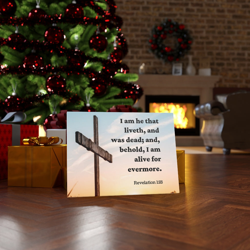 Alive Revelation 1:18 Bible Verse Canvas Christian Wall Art Ready to Hang Unframed-Express Your Love Gifts