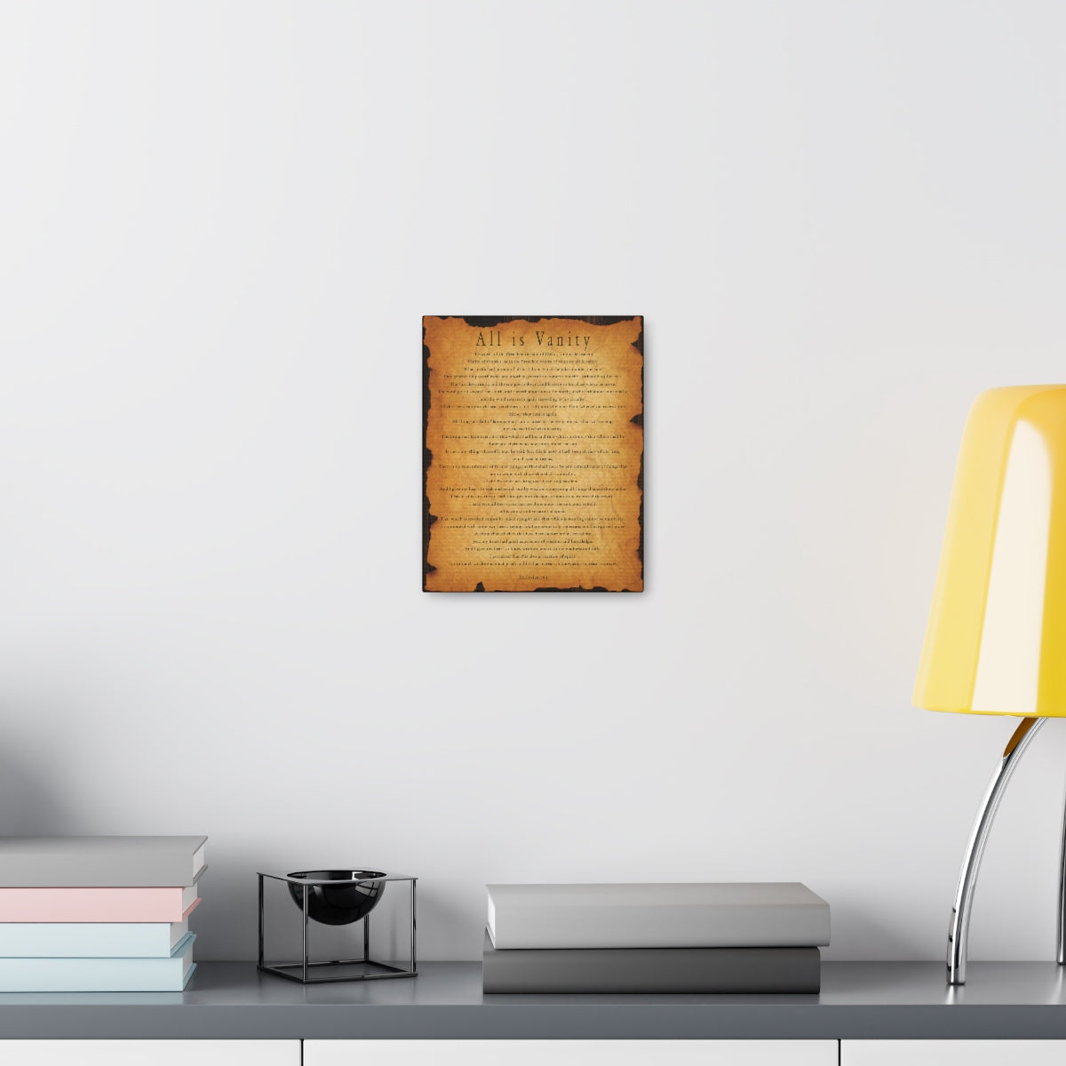 Scripture Walls Ecclesiastes 1 Chapter Gold Brown Bible Verse Canvas Christian Wall Art Ready to Hang Unframed-Express Your Love Gifts