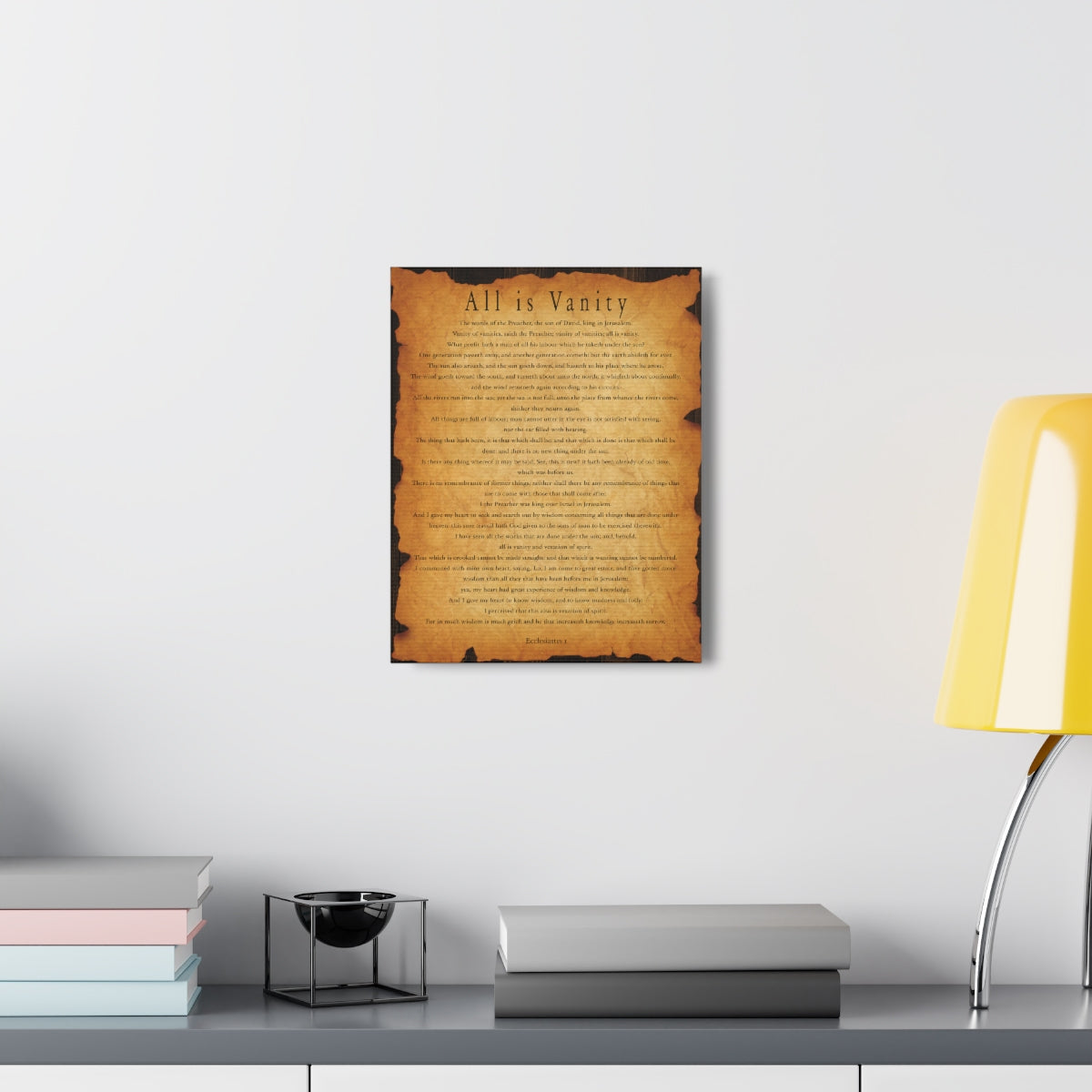 Scripture Walls Ecclesiastes 1 Chapter Gold Brown Bible Verse Canvas Christian Wall Art Ready to Hang Unframed-Express Your Love Gifts