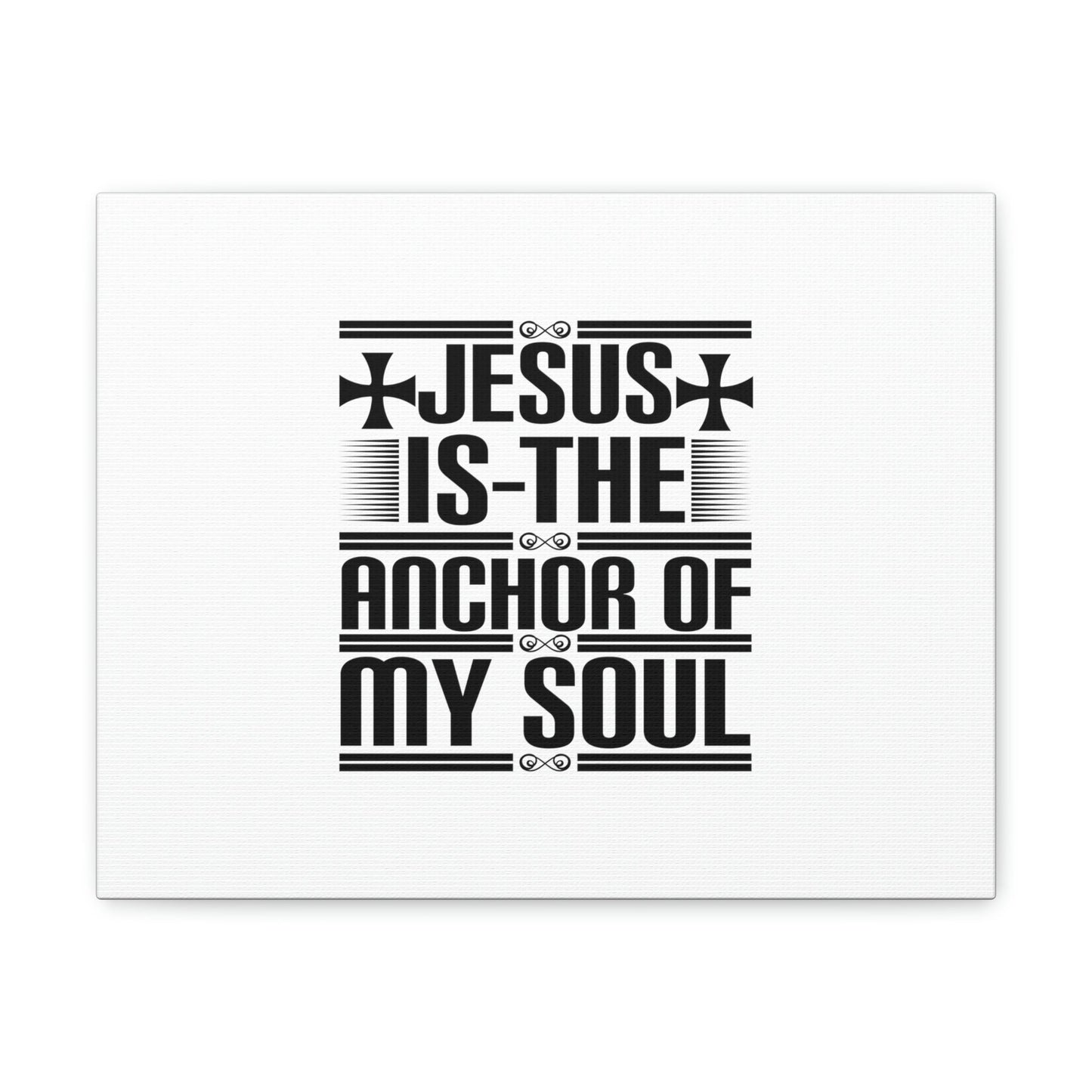 Anchor Of My Soul Hebrews 6:19 Cross White Christian Wall Art Bible Verse Print Ready to Hang Unframed-Express Your Love Gifts