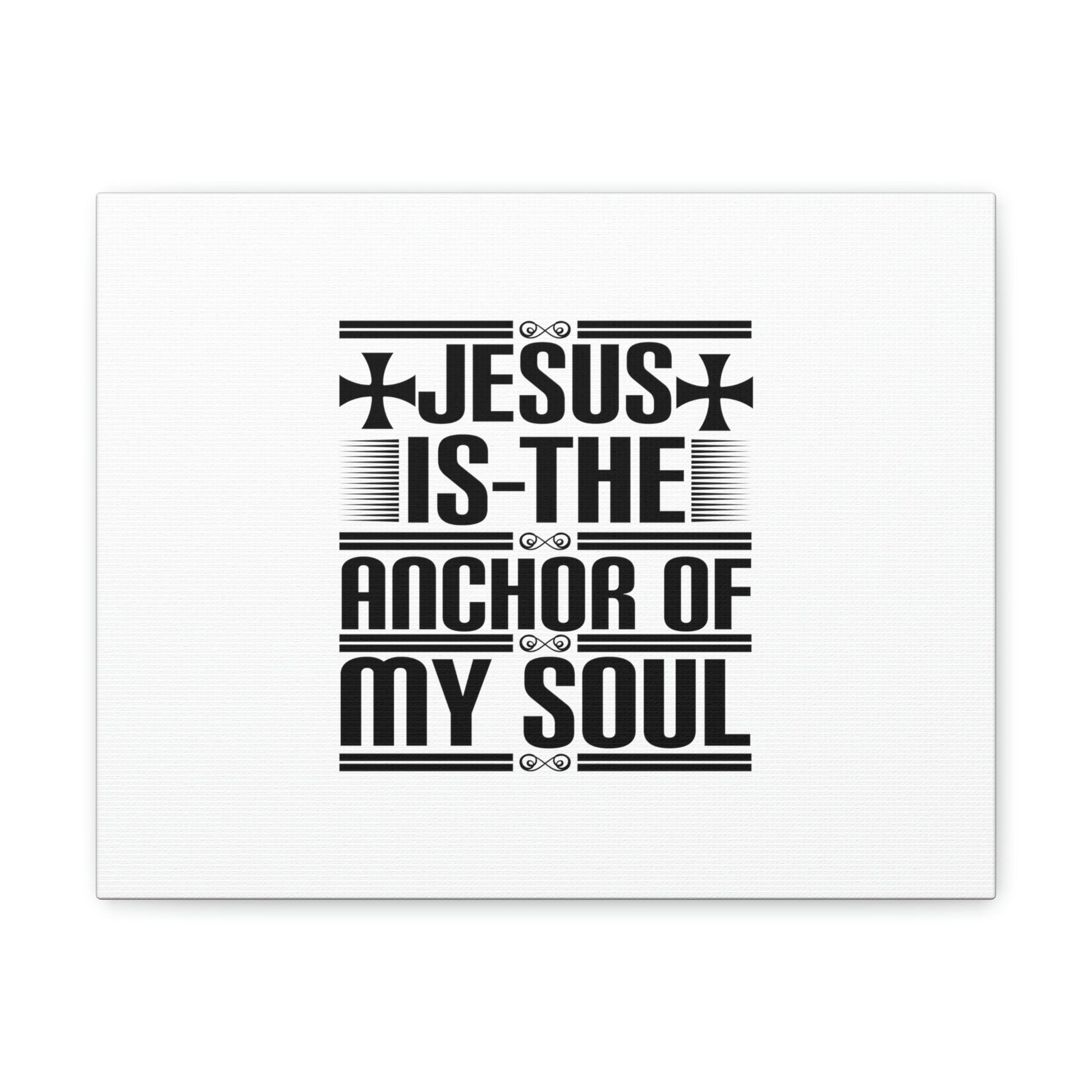 Anchor Of My Soul Hebrews 6:19 Cross White Christian Wall Art Bible Verse Print Ready to Hang Unframed-Express Your Love Gifts
