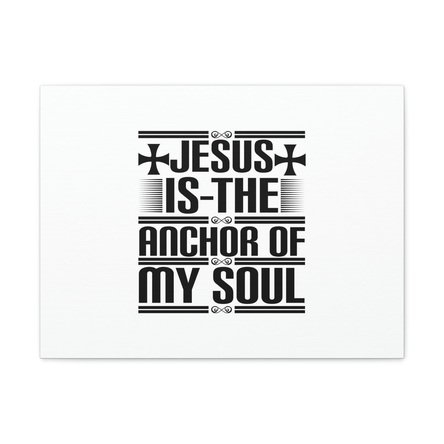 Anchor Of My Soul Hebrews 6:19 Cross White Christian Wall Art Bible Verse Print Ready to Hang Unframed-Express Your Love Gifts