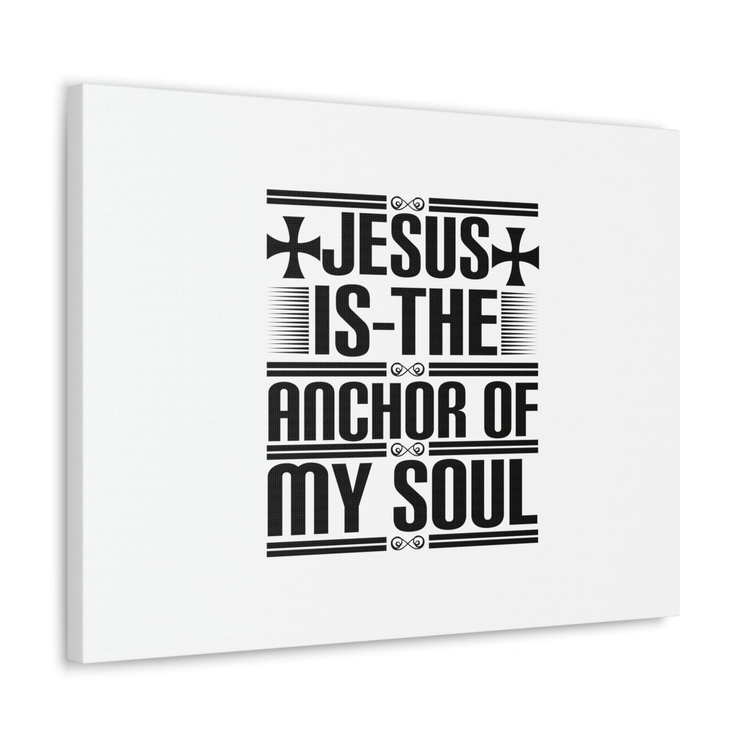 Anchor Of My Soul Hebrews 6:19 Cross White Christian Wall Art Bible Verse Print Ready to Hang Unframed-Express Your Love Gifts