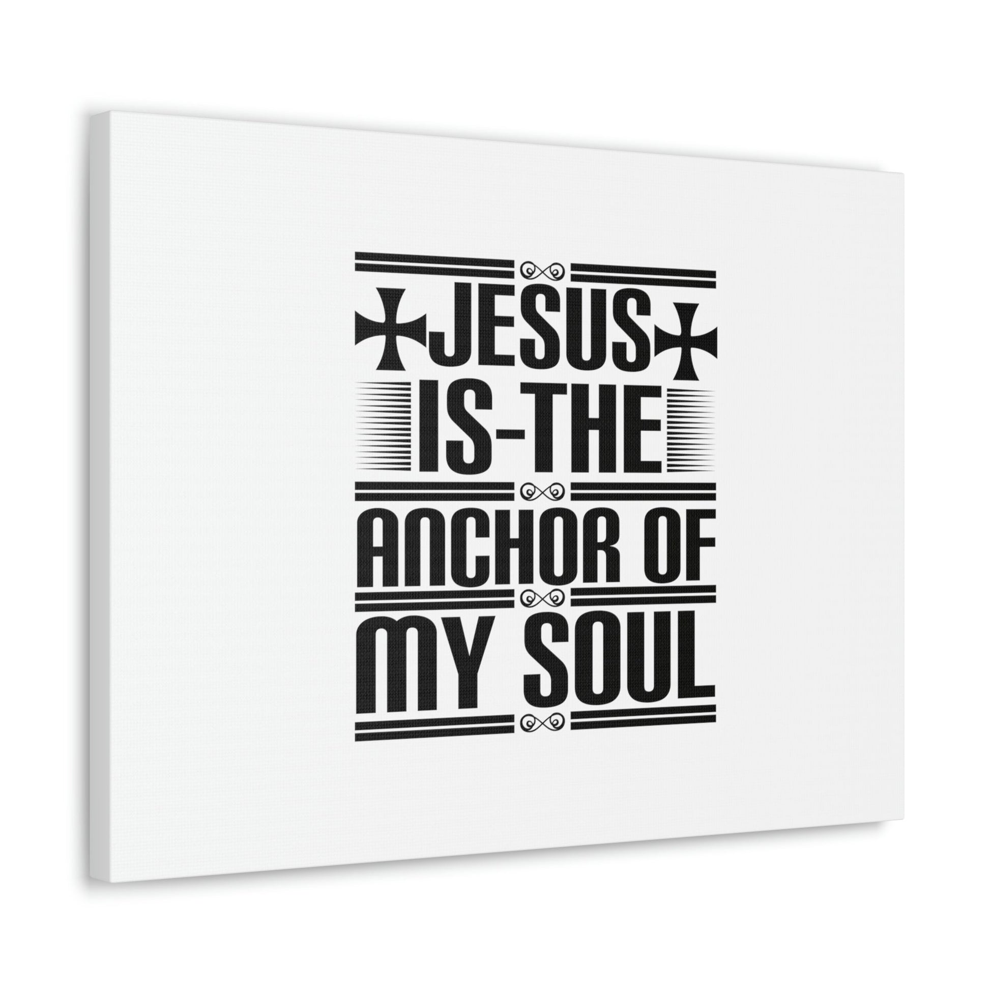 Anchor Of My Soul Hebrews 6:19 Cross White Christian Wall Art Bible Verse Print Ready to Hang Unframed-Express Your Love Gifts