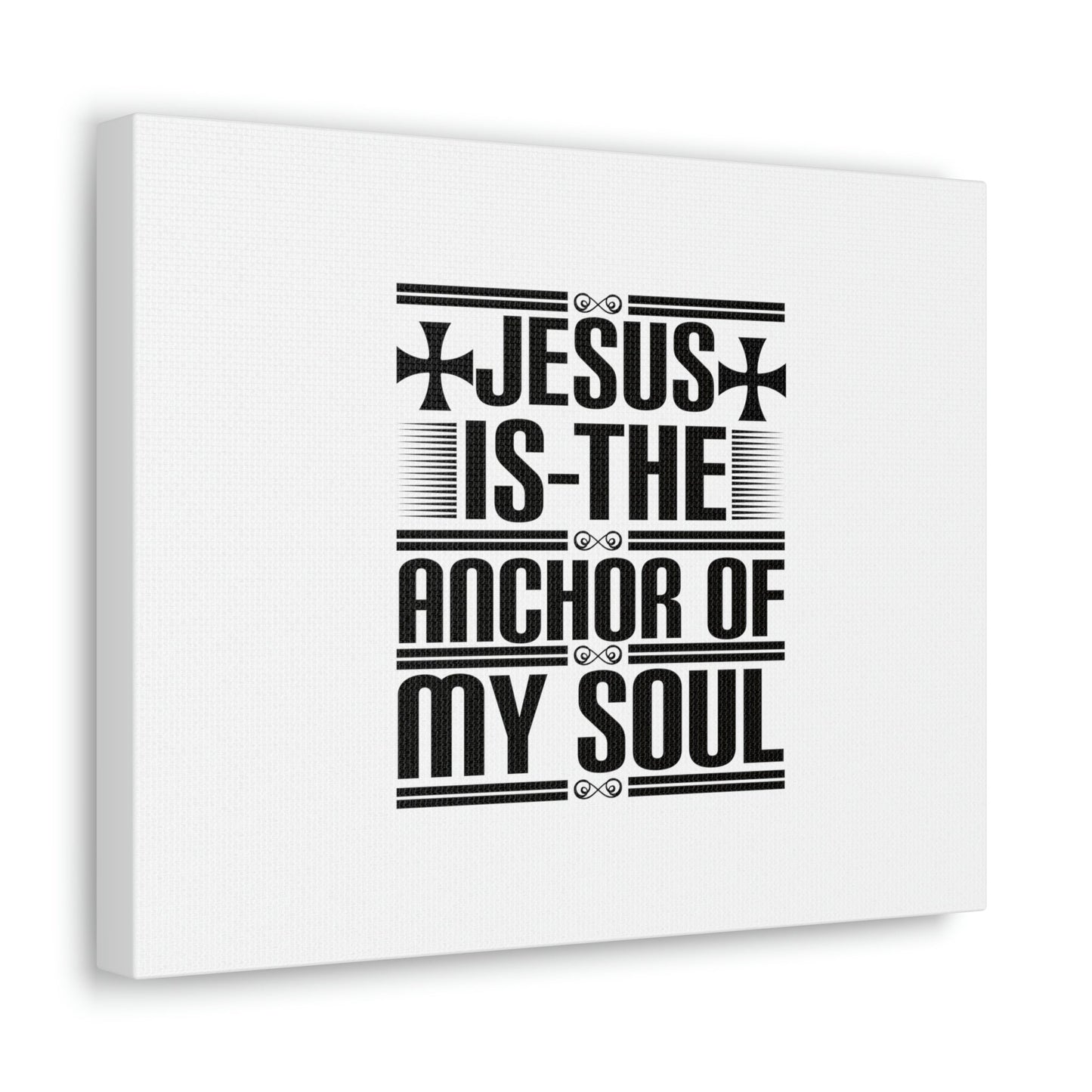 Anchor Of My Soul Hebrews 6:19 Cross White Christian Wall Art Bible Verse Print Ready to Hang Unframed-Express Your Love Gifts