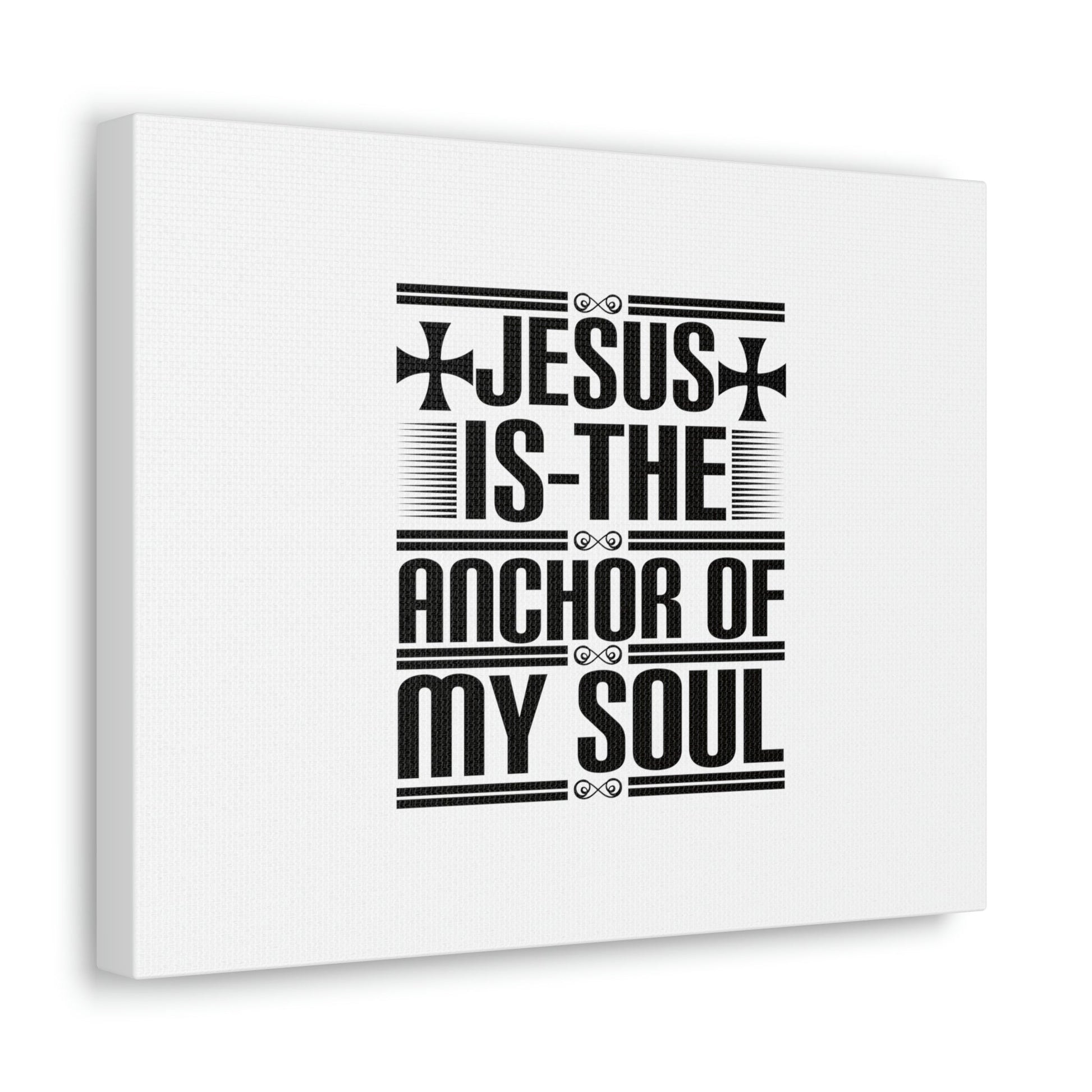 Anchor Of My Soul Hebrews 6:19 Cross White Christian Wall Art Bible Verse Print Ready to Hang Unframed-Express Your Love Gifts