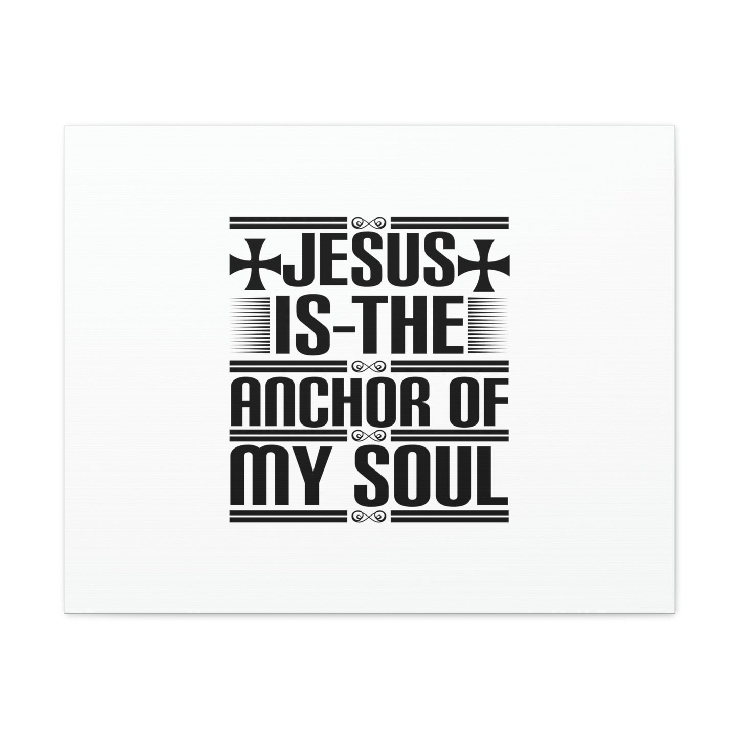 Anchor Of My Soul Hebrews 6:19 Cross White Christian Wall Art Bible Verse Print Ready to Hang Unframed-Express Your Love Gifts
