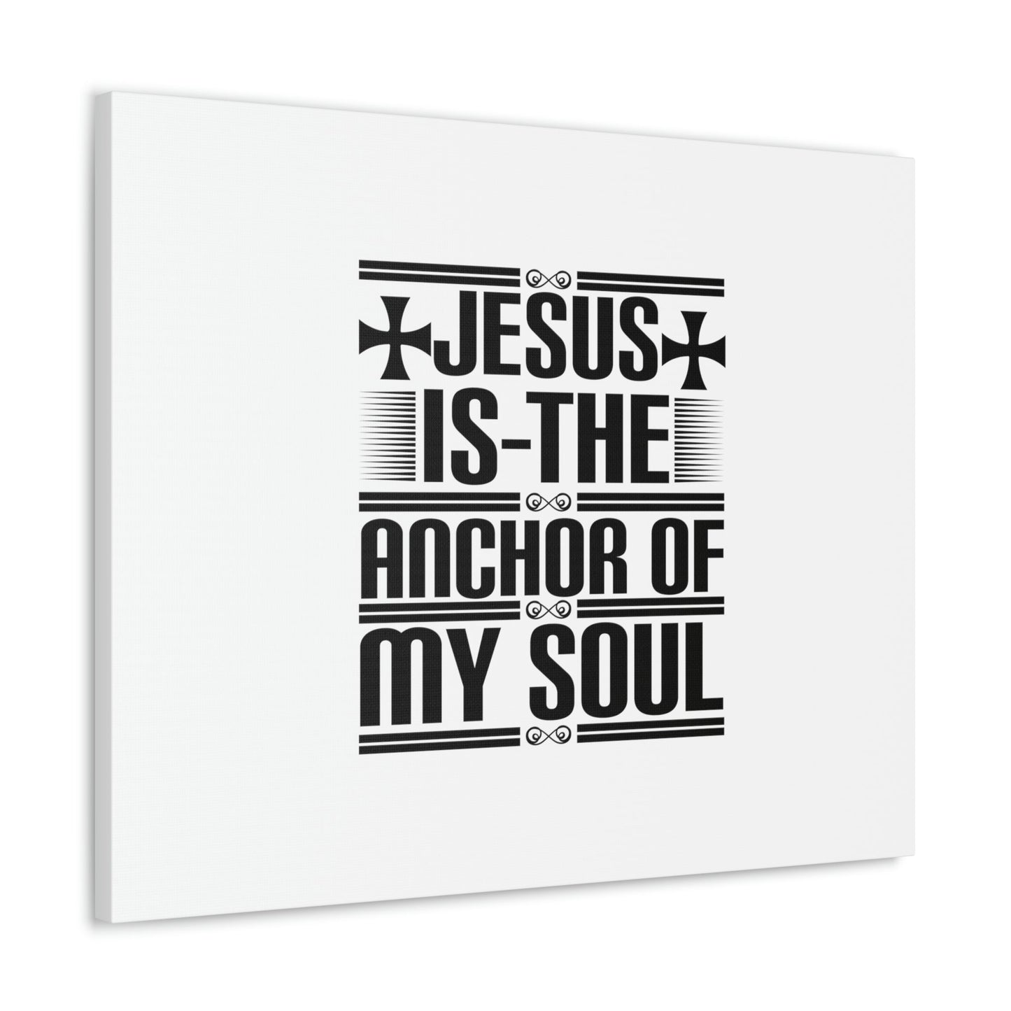 Anchor Of My Soul Hebrews 6:19 Cross White Christian Wall Art Bible Verse Print Ready to Hang Unframed-Express Your Love Gifts