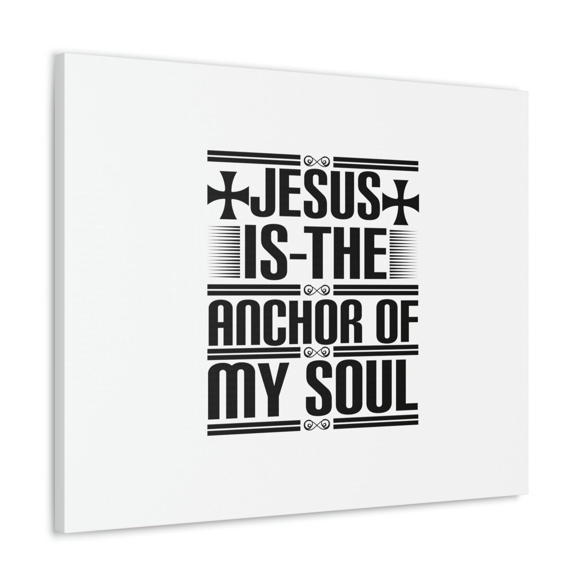 Anchor Of My Soul Hebrews 6:19 Cross White Christian Wall Art Bible Verse Print Ready to Hang Unframed-Express Your Love Gifts