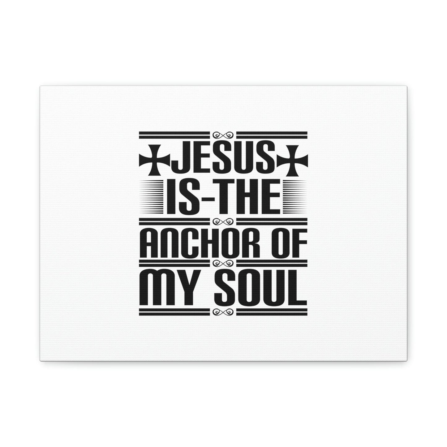 Anchor Of My Soul Hebrews 6:19 Cross White Christian Wall Art Bible Verse Print Ready to Hang Unframed-Express Your Love Gifts