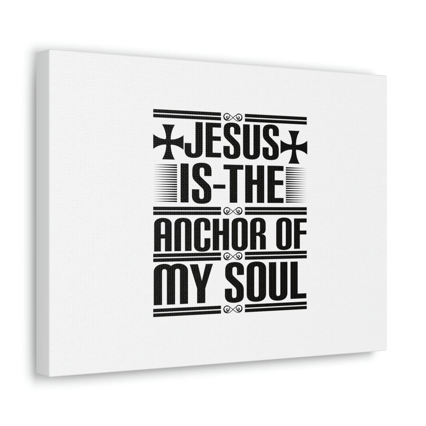 Anchor Of My Soul Hebrews 6:19 Cross White Christian Wall Art Bible Verse Print Ready to Hang Unframed-Express Your Love Gifts