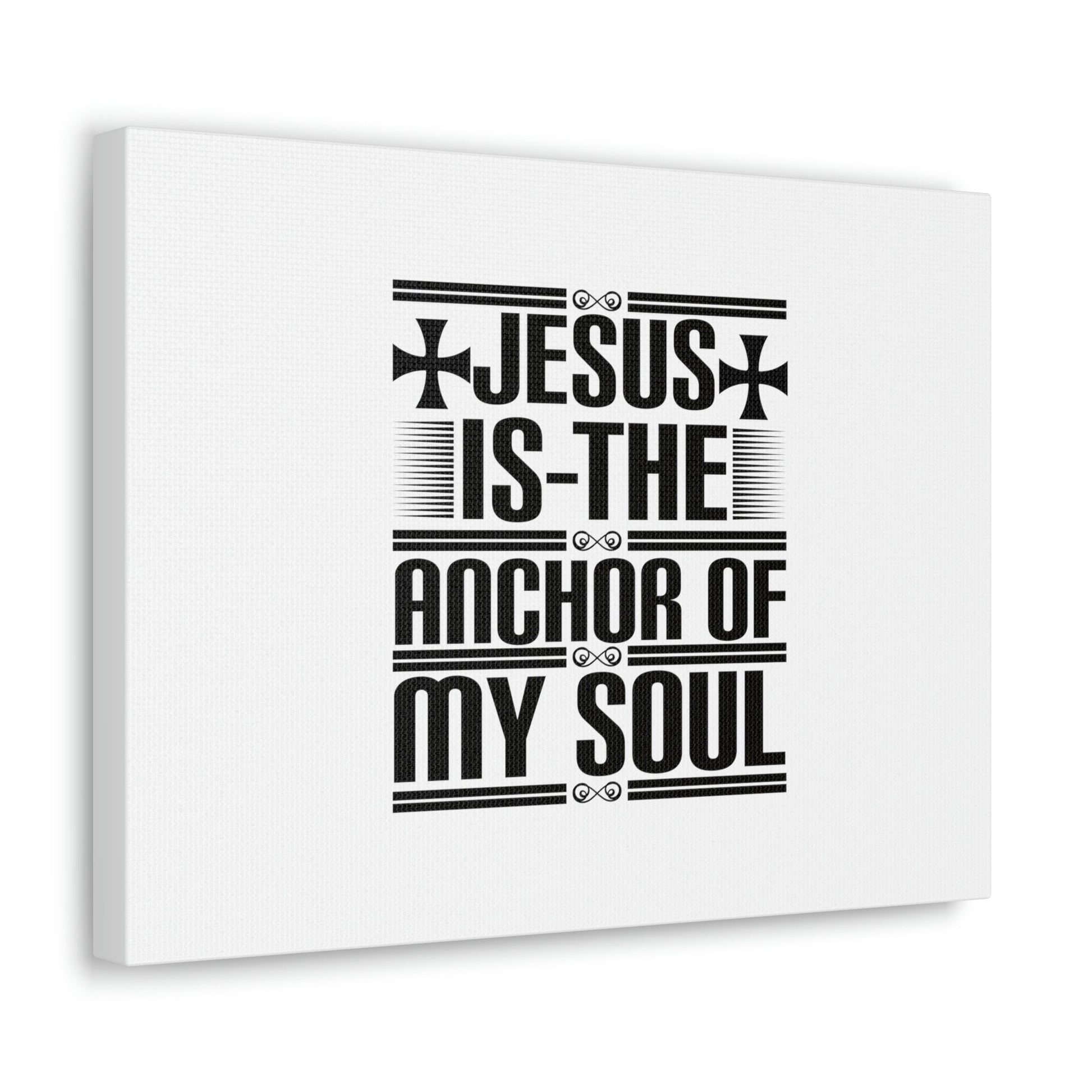 Anchor Of My Soul Hebrews 6:19 Cross White Christian Wall Art Bible Verse Print Ready to Hang Unframed-Express Your Love Gifts