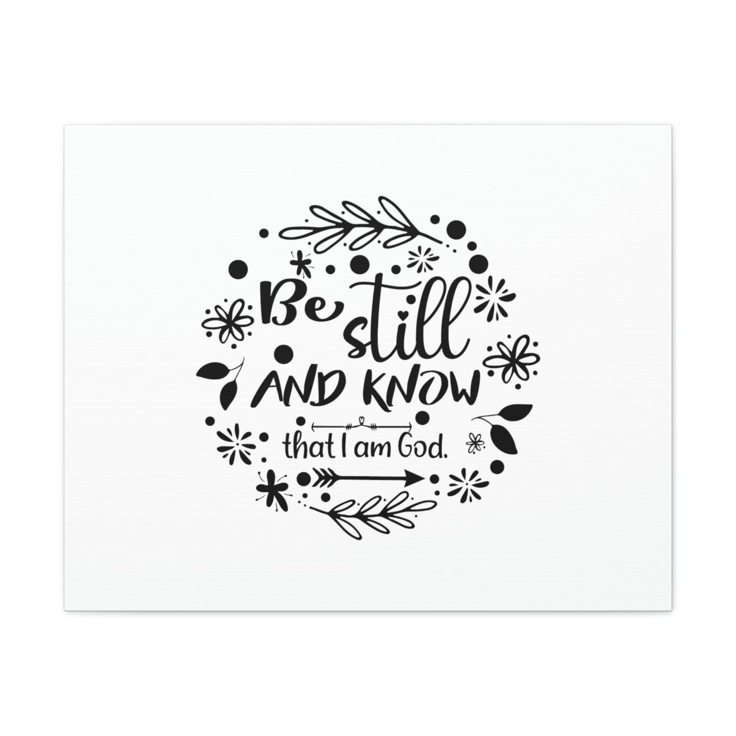 Be Still And Know That I Am God Psalm 46:10 Circle Christian Wall Art Bible Verse Print Ready to Hang Unframed-Express Your Love Gifts