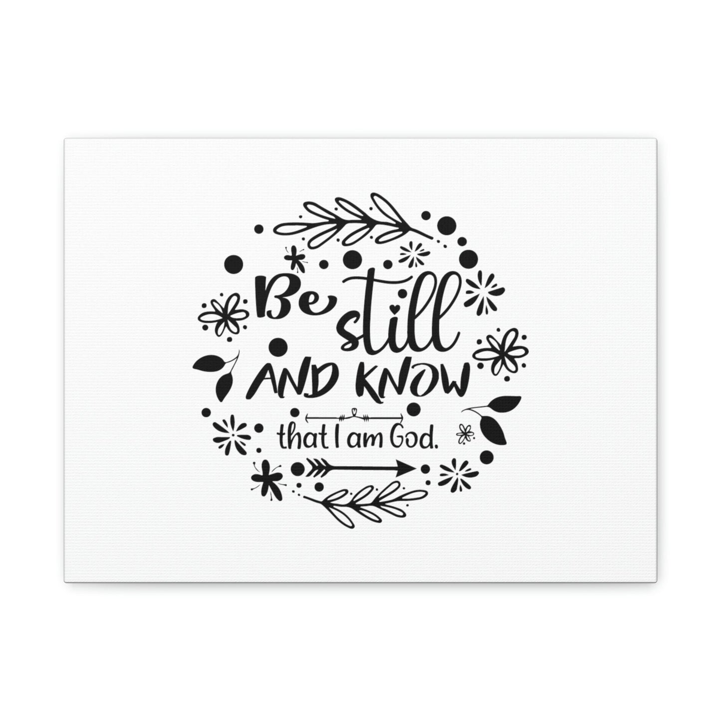 Be Still And Know That I Am God Psalm 46:10 Circle Christian Wall Art Bible Verse Print Ready to Hang Unframed-Express Your Love Gifts