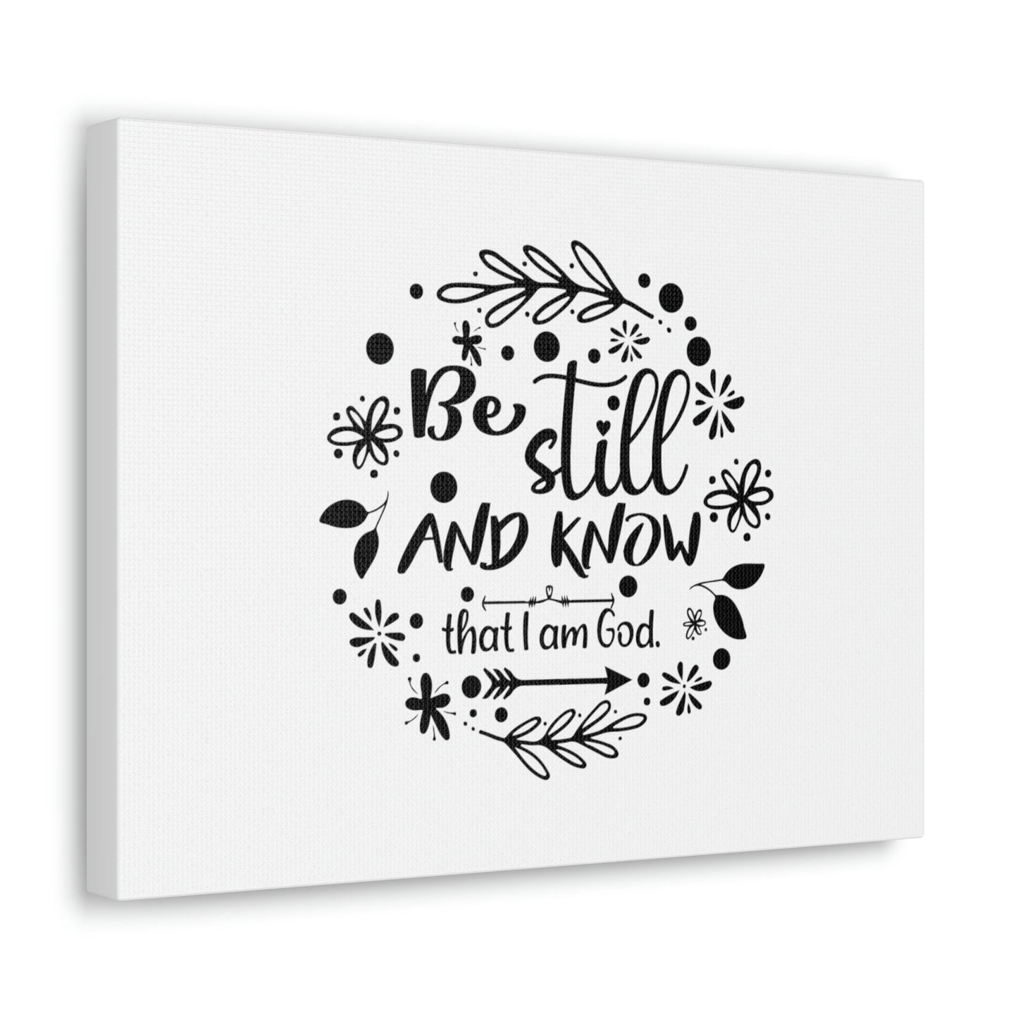 Be Still And Know That I Am God Psalm 46:10 Circle Christian Wall Art Bible Verse Print Ready to Hang Unframed-Express Your Love Gifts
