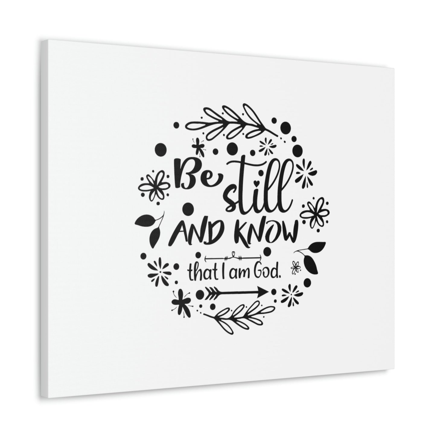 Be Still And Know That I Am God Psalm 46:10 Circle Christian Wall Art Bible Verse Print Ready to Hang Unframed-Express Your Love Gifts