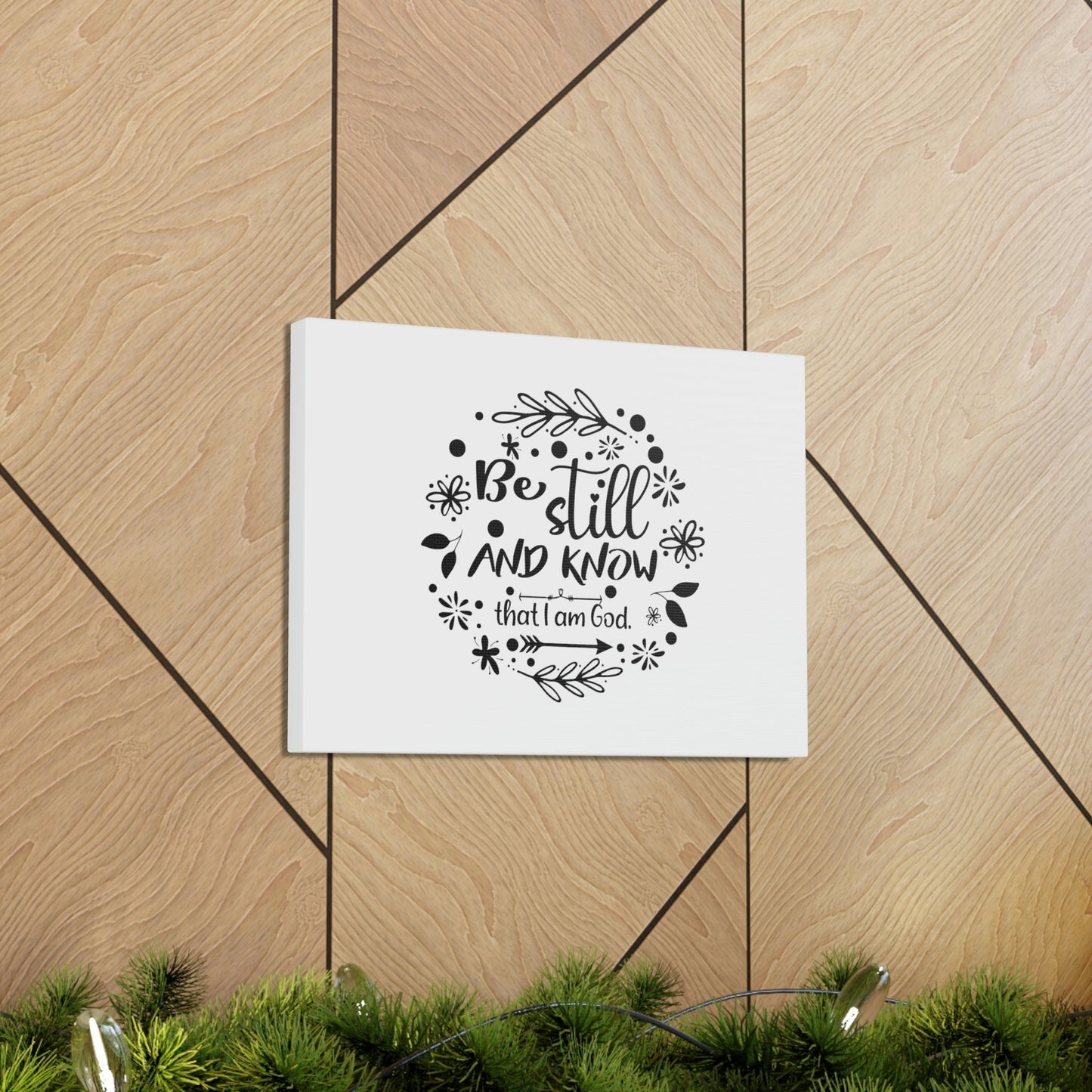 Be Still And Know That I Am God Psalm 46:10 Circle Christian Wall Art Bible Verse Print Ready to Hang Unframed-Express Your Love Gifts