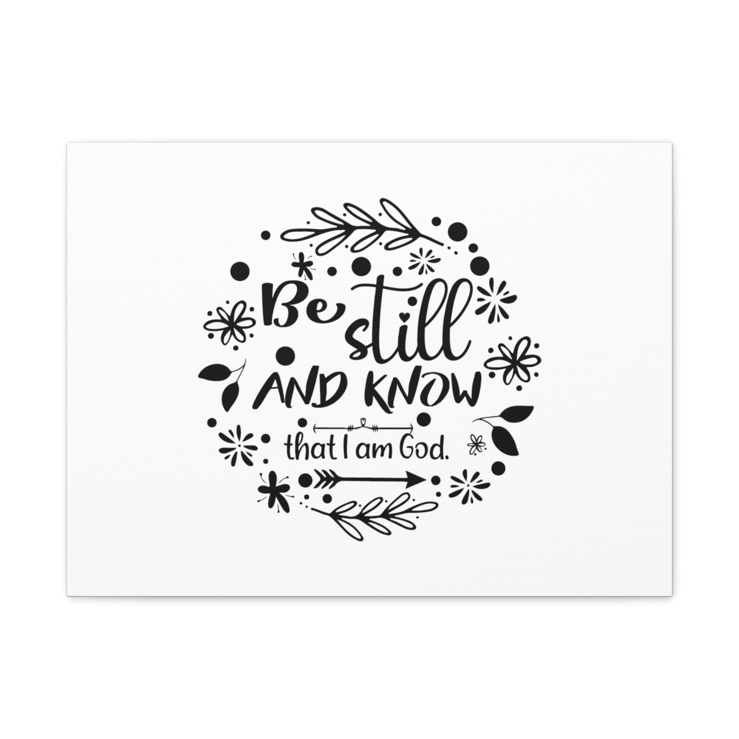 Be Still And Know That I Am God Psalm 46:10 Circle Christian Wall Art Bible Verse Print Ready to Hang Unframed-Express Your Love Gifts