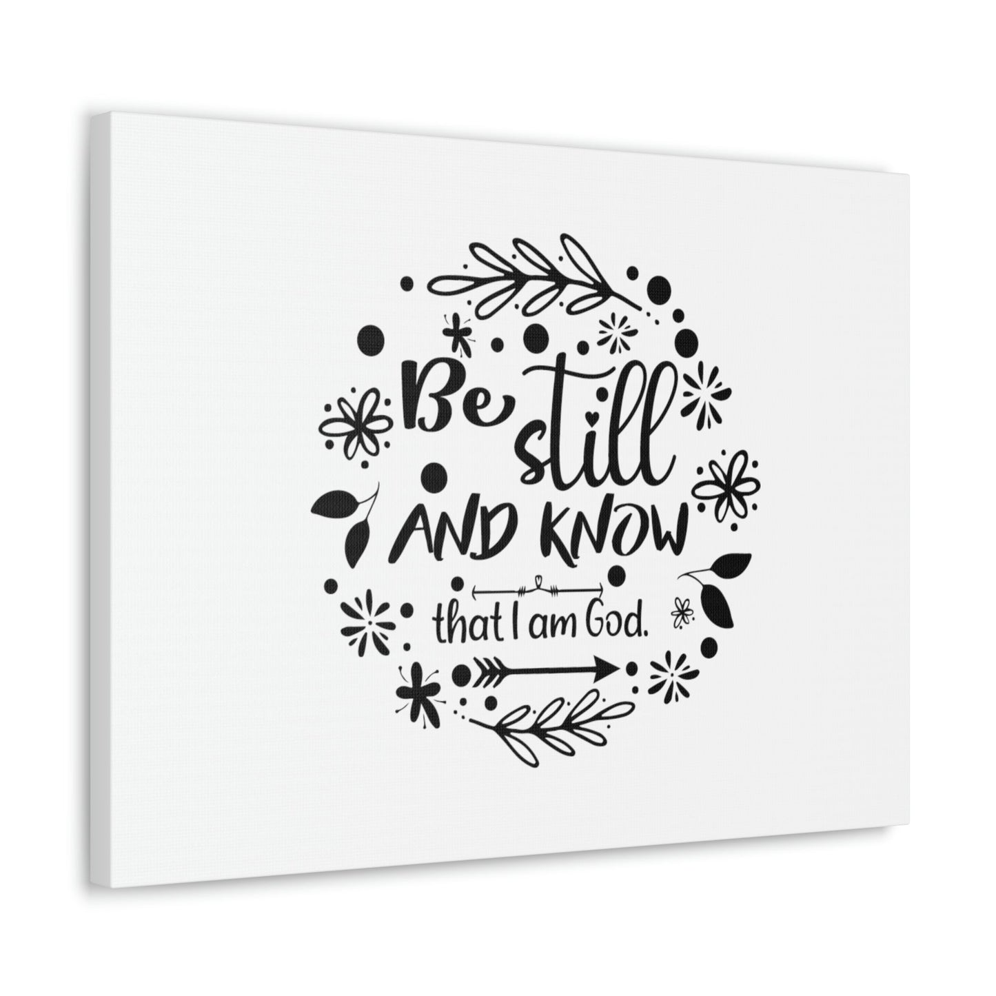 Be Still And Know That I Am God Psalm 46:10 Circle Christian Wall Art Bible Verse Print Ready to Hang Unframed-Express Your Love Gifts