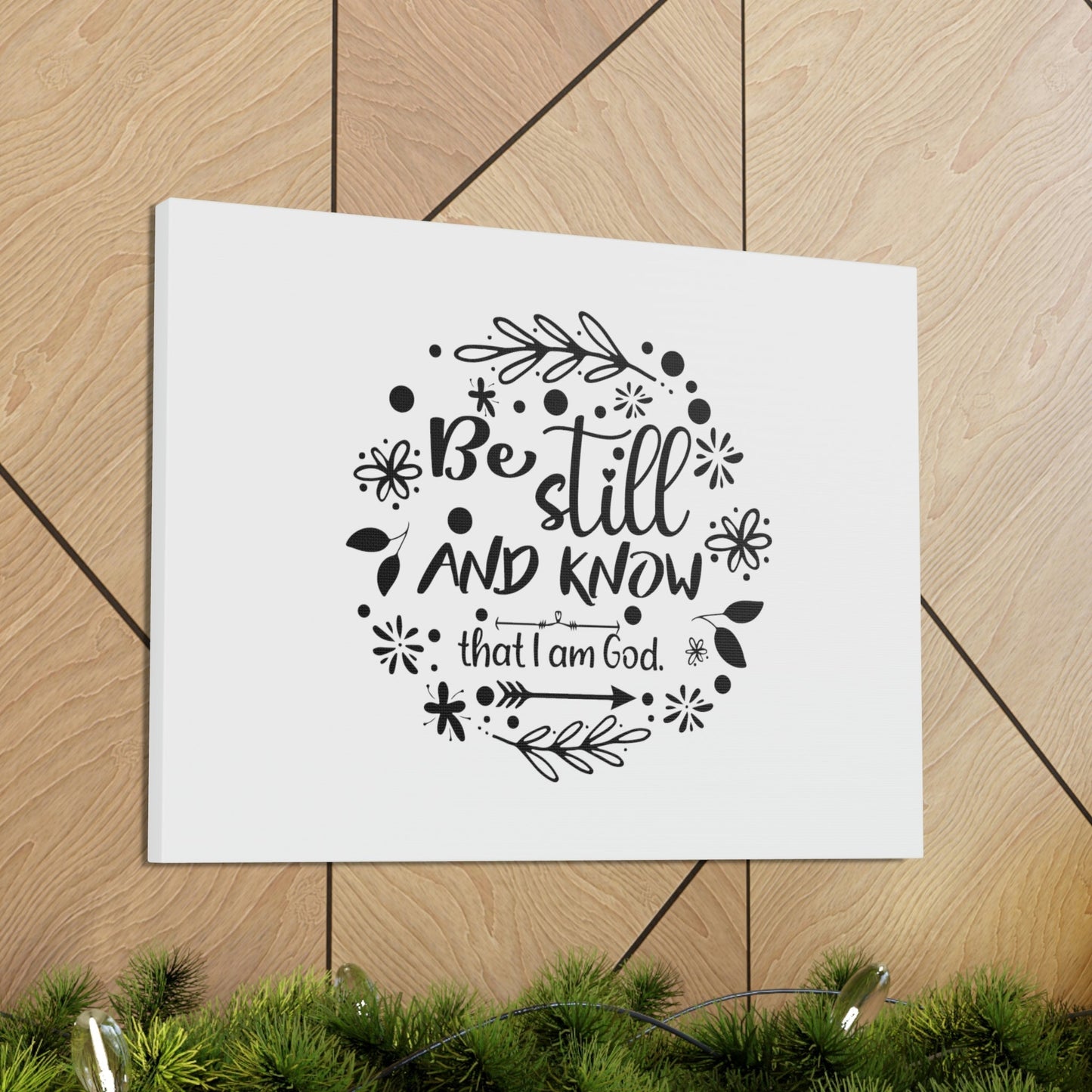 Be Still And Know That I Am God Psalm 46:10 Circle Christian Wall Art Bible Verse Print Ready to Hang Unframed-Express Your Love Gifts