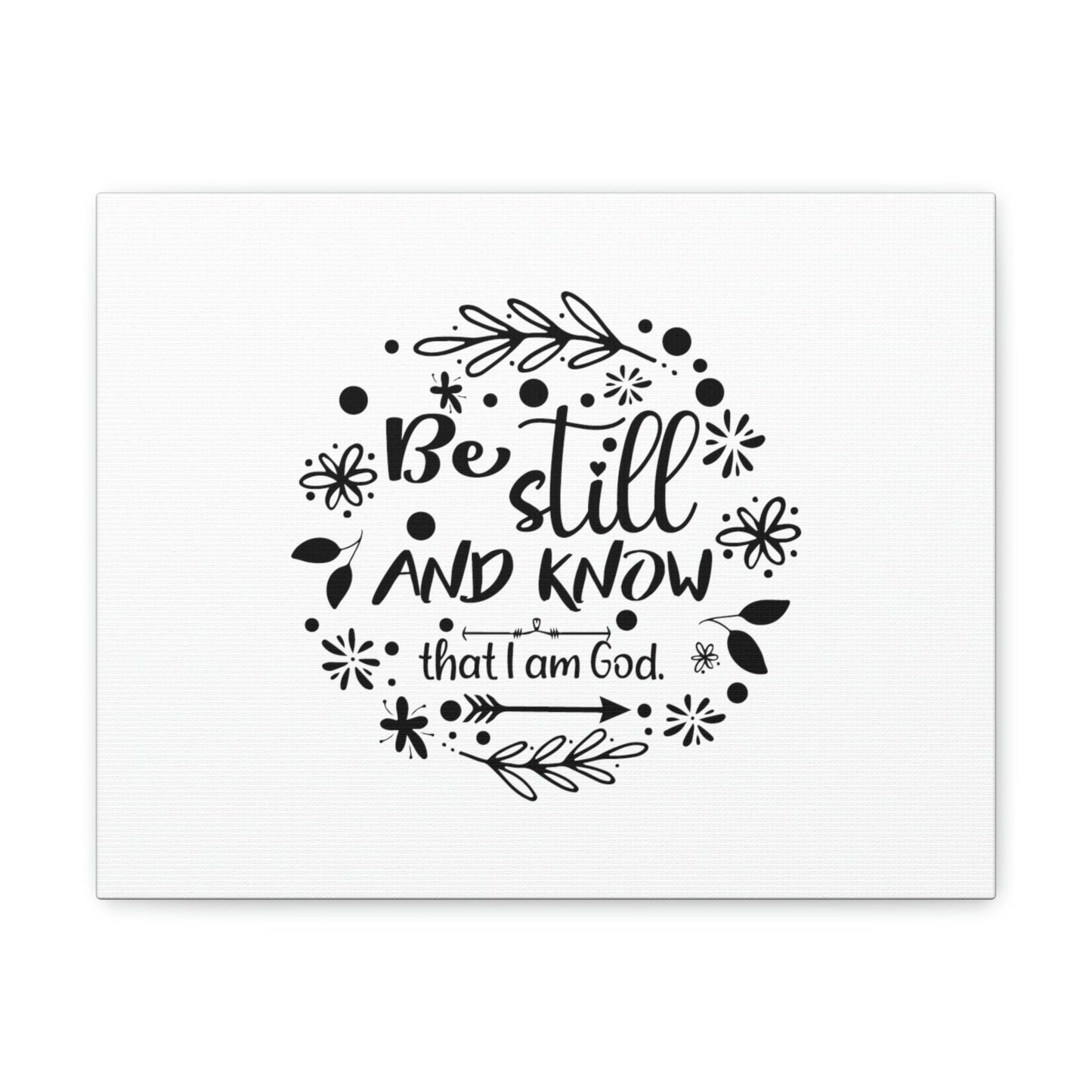 Be Still And Know That I Am God Psalm 46:10 Circle Christian Wall Art Bible Verse Print Ready to Hang Unframed-Express Your Love Gifts