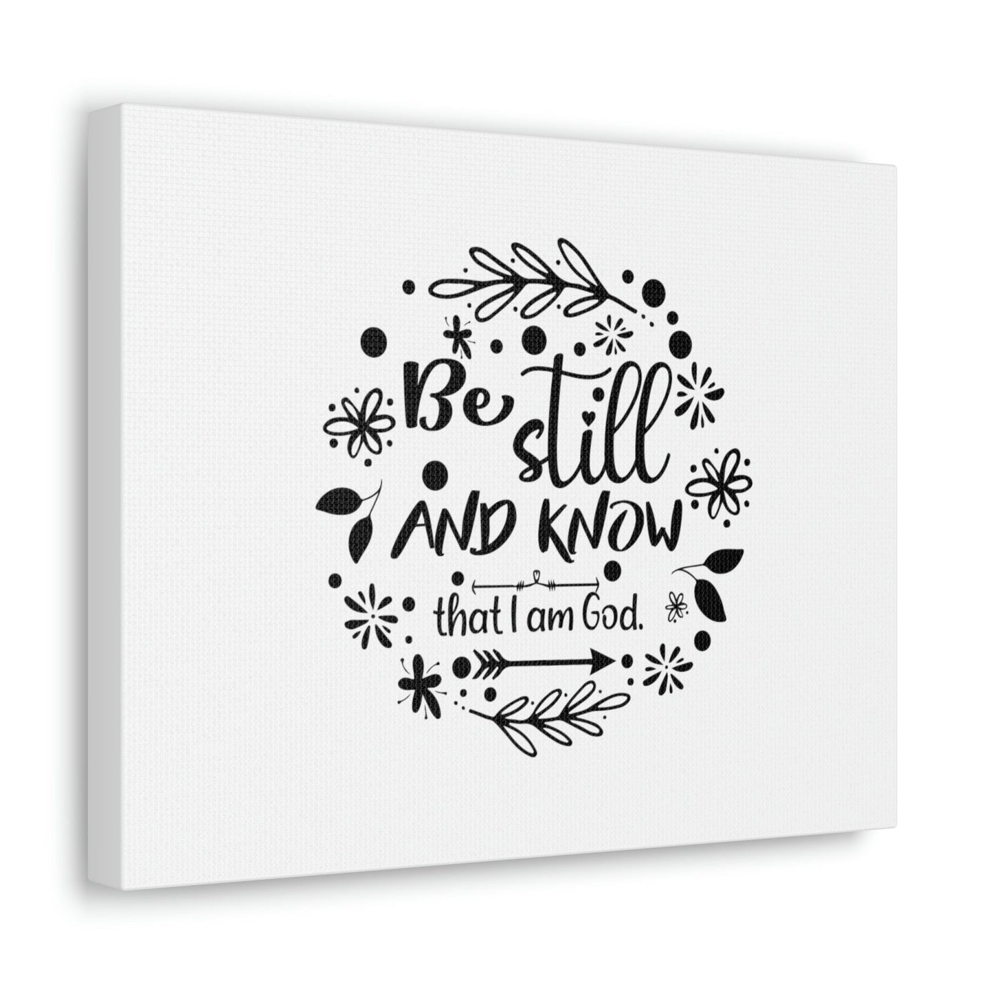 Be Still And Know That I Am God Psalm 46:10 Circle Christian Wall Art Bible Verse Print Ready to Hang Unframed-Express Your Love Gifts