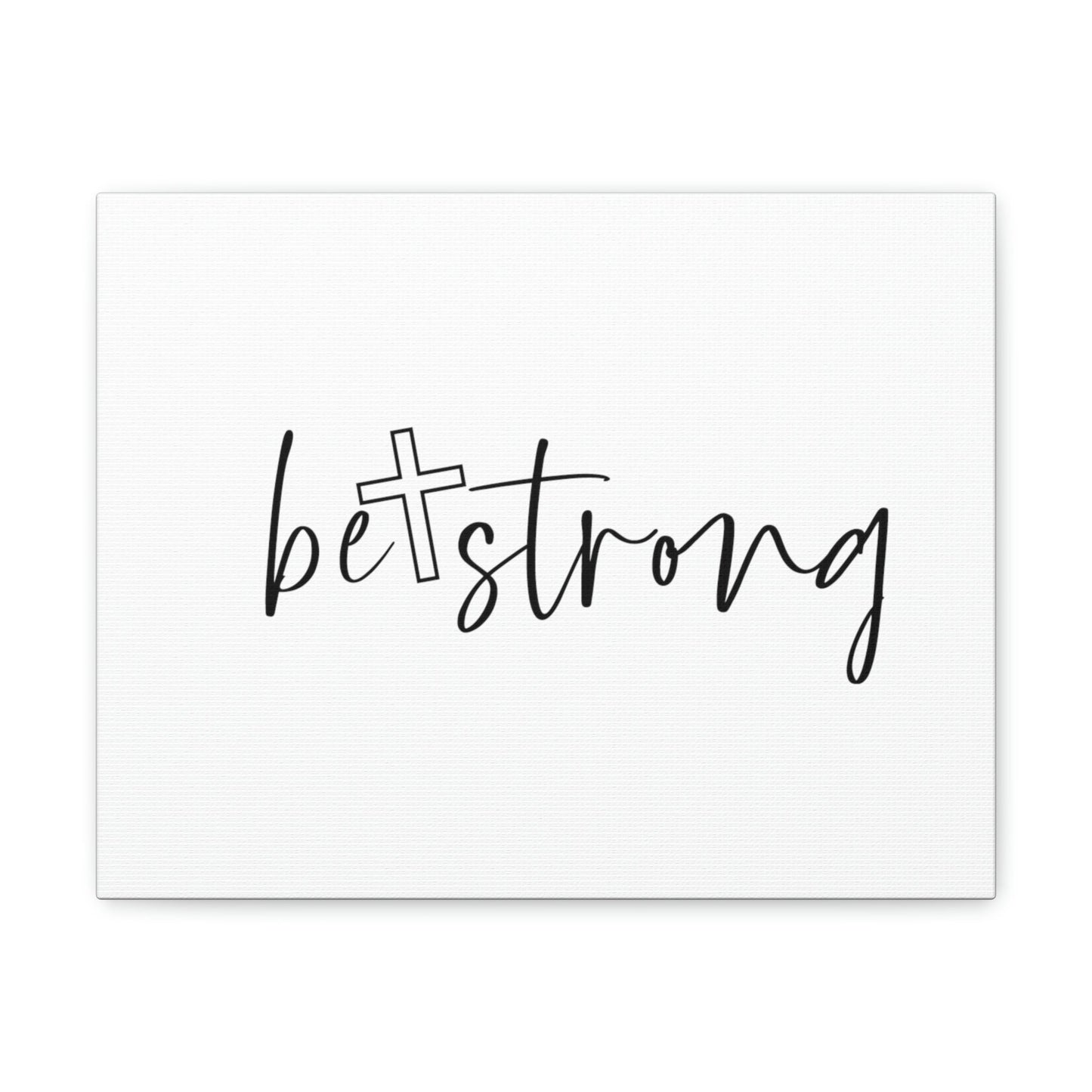 Be Strong Deuteronomy 31:6 White Cross Christian Wall Art Bible Verse Print Ready to Hang Unframed-Express Your Love Gifts