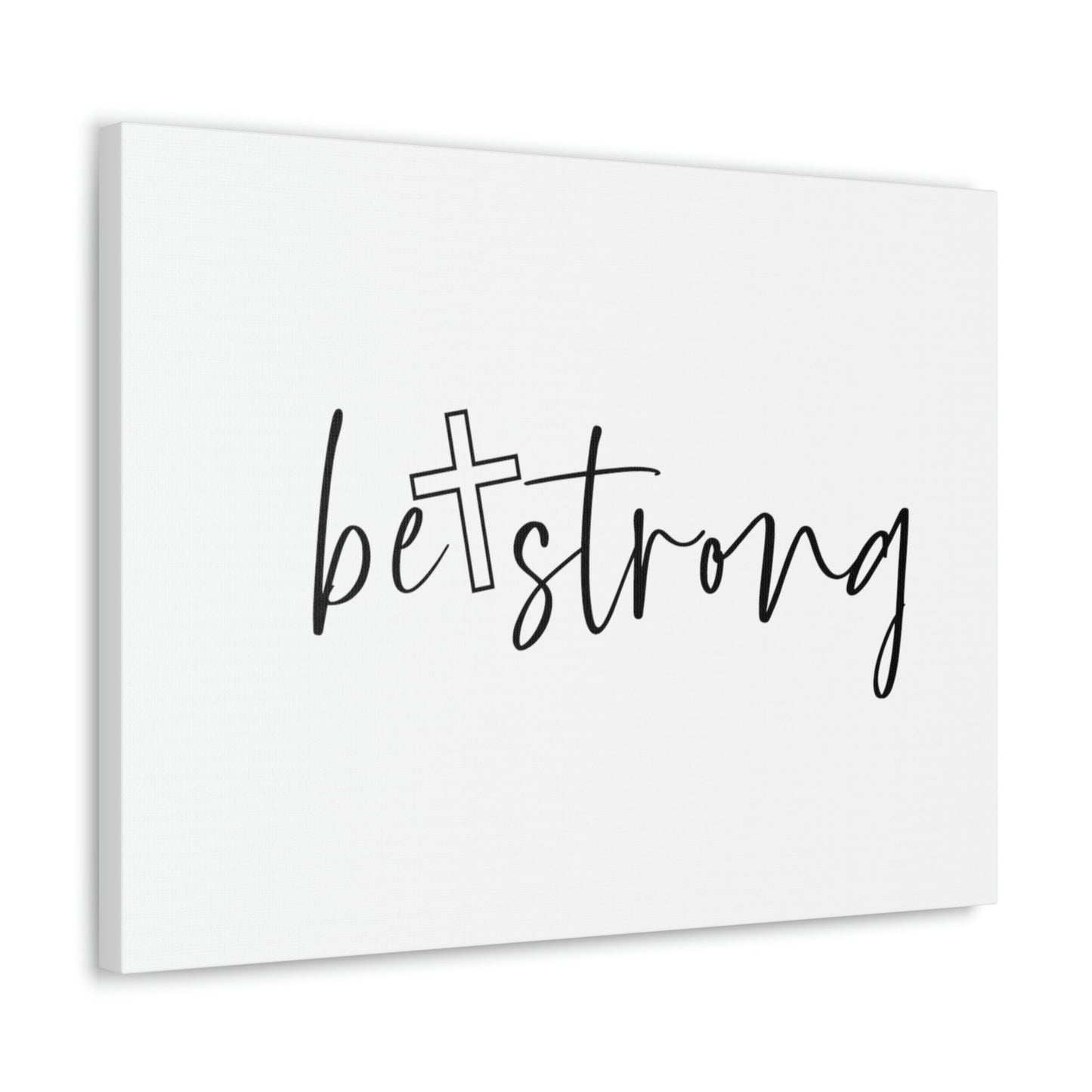 Be Strong Deuteronomy 31:6 White Cross Christian Wall Art Bible Verse Print Ready to Hang Unframed-Express Your Love Gifts