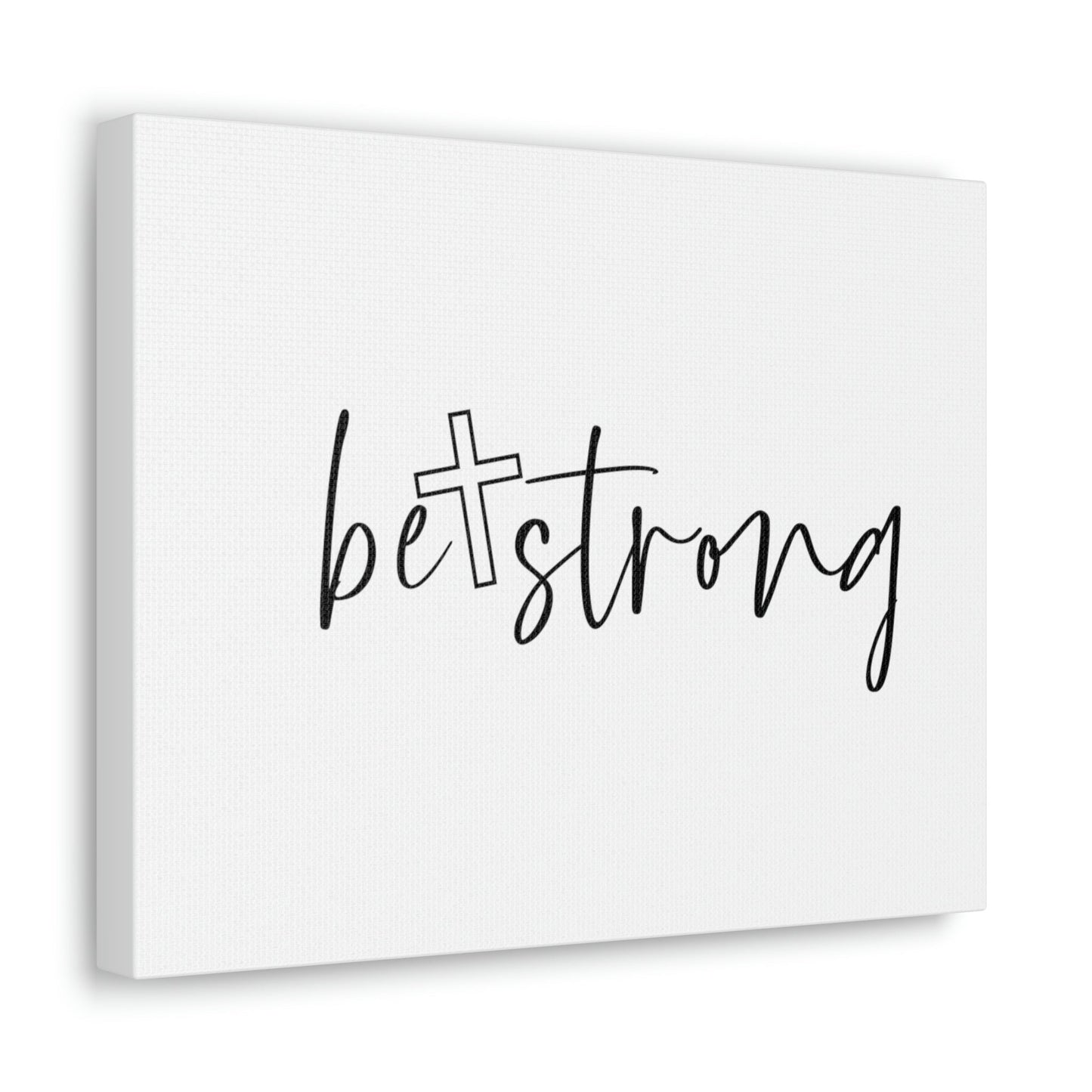Be Strong Deuteronomy 31:6 White Cross Christian Wall Art Bible Verse Print Ready to Hang Unframed-Express Your Love Gifts