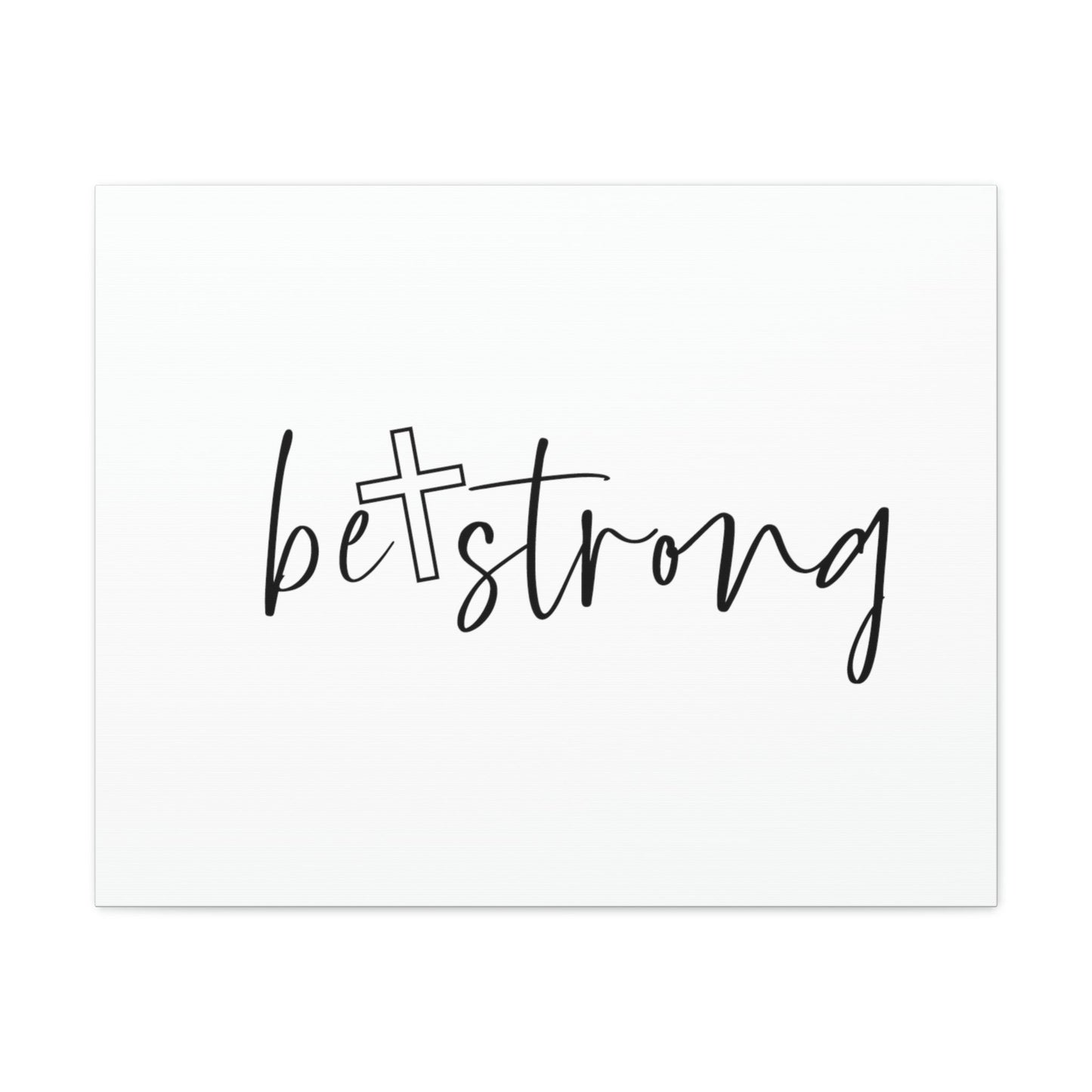 Be Strong Deuteronomy 31:6 White Cross Christian Wall Art Bible Verse Print Ready to Hang Unframed-Express Your Love Gifts
