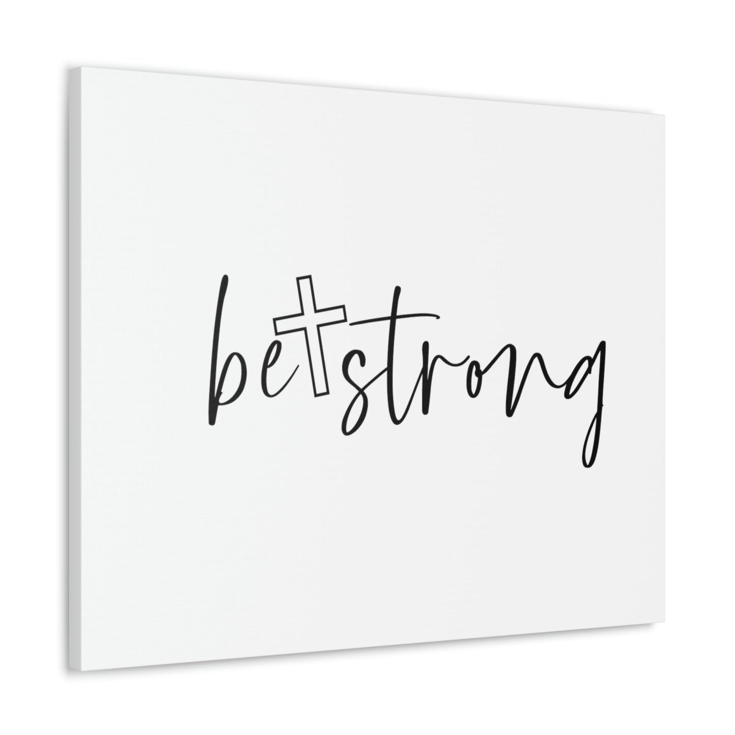 Be Strong Deuteronomy 31:6 White Cross Christian Wall Art Bible Verse Print Ready to Hang Unframed-Express Your Love Gifts