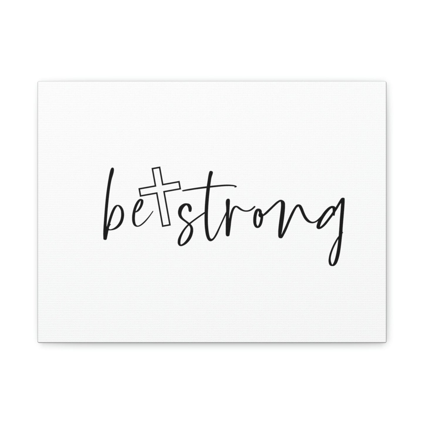 Be Strong Deuteronomy 31:6 White Cross Christian Wall Art Bible Verse Print Ready to Hang Unframed-Express Your Love Gifts
