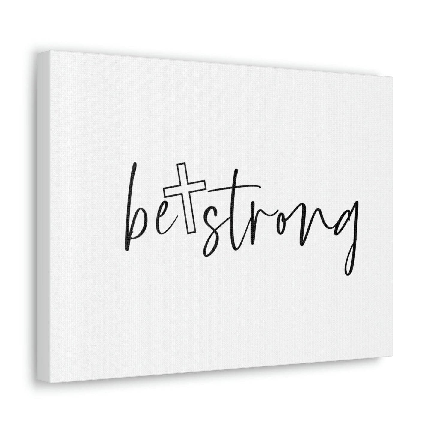 Be Strong Deuteronomy 31:6 White Cross Christian Wall Art Bible Verse Print Ready to Hang Unframed-Express Your Love Gifts