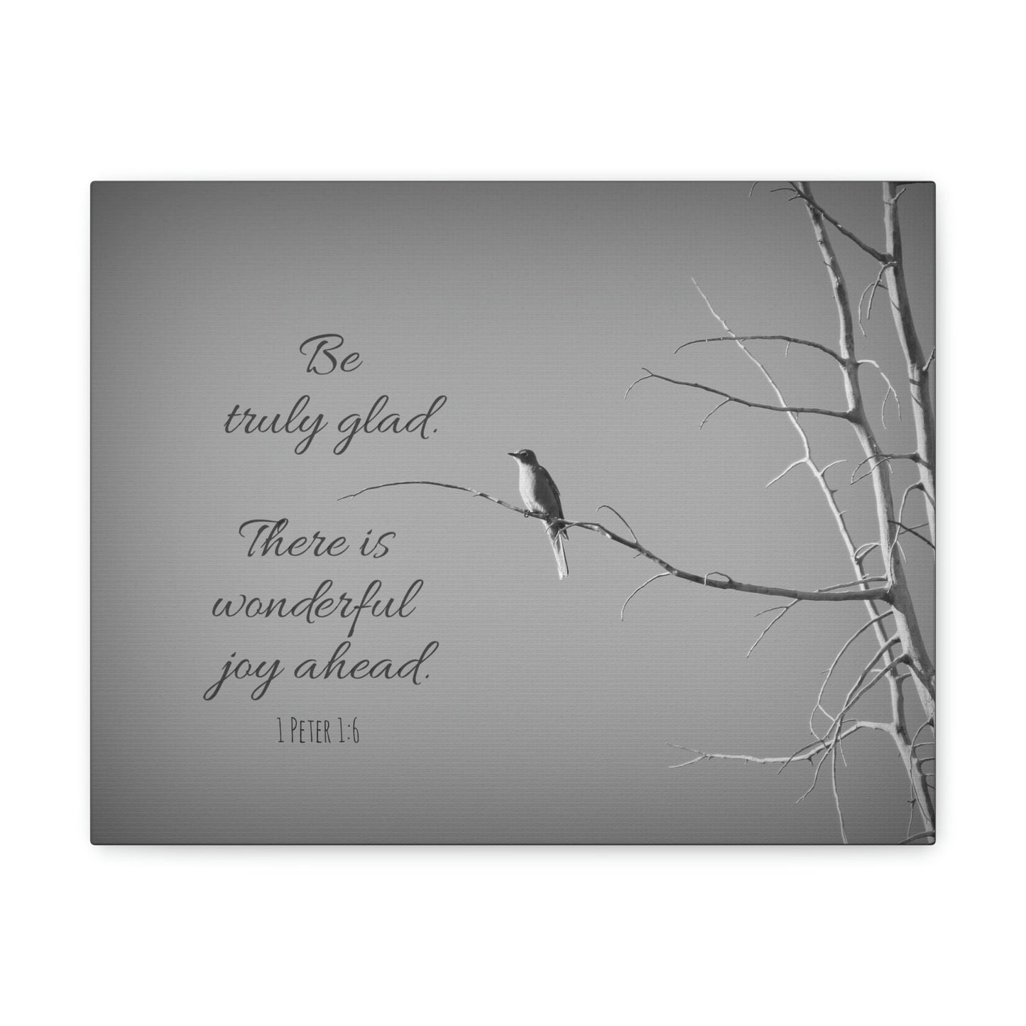 Scripture Walls Be Truly Glad 1 Peter 1:6 Bible Verse Canvas Christian Wall Art Bible Verse Print Ready To Hang Unframed-Express Your Love Gifts
