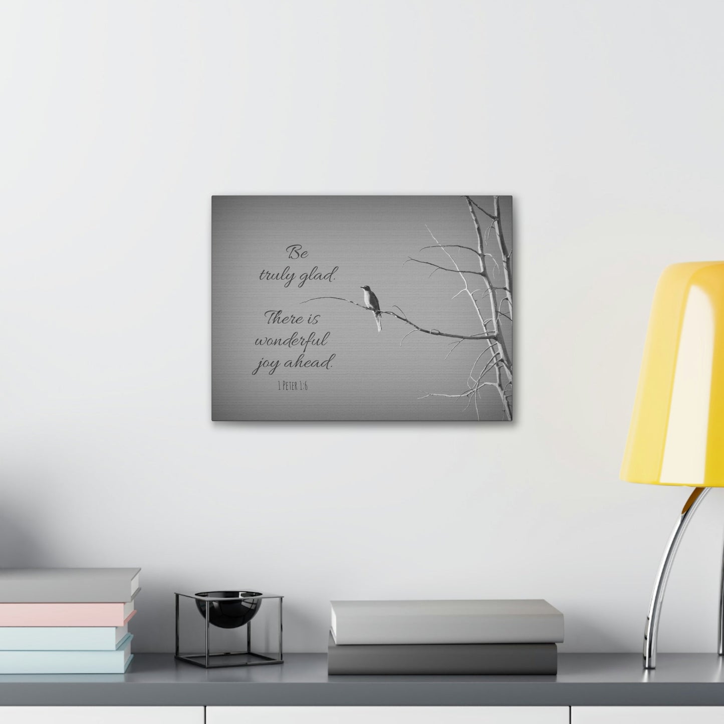 Scripture Walls Be Truly Glad 1 Peter 1:6 Bible Verse Canvas Christian Wall Art Bible Verse Print Ready To Hang Unframed-Express Your Love Gifts