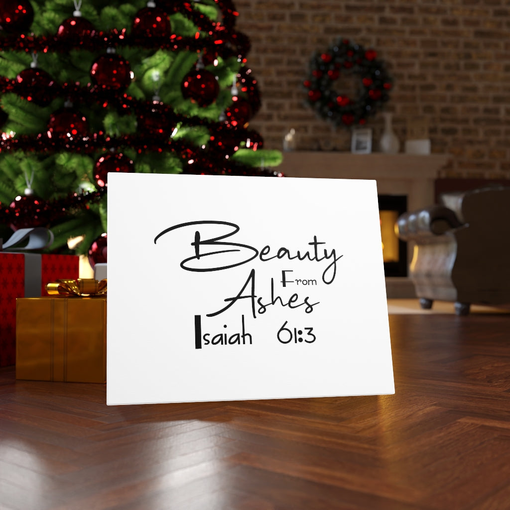Beauty From Ashes Isaiah 61:3 Bible Verse Canvas Christian Wall Art Ready to Hang Unframed-Express Your Love Gifts