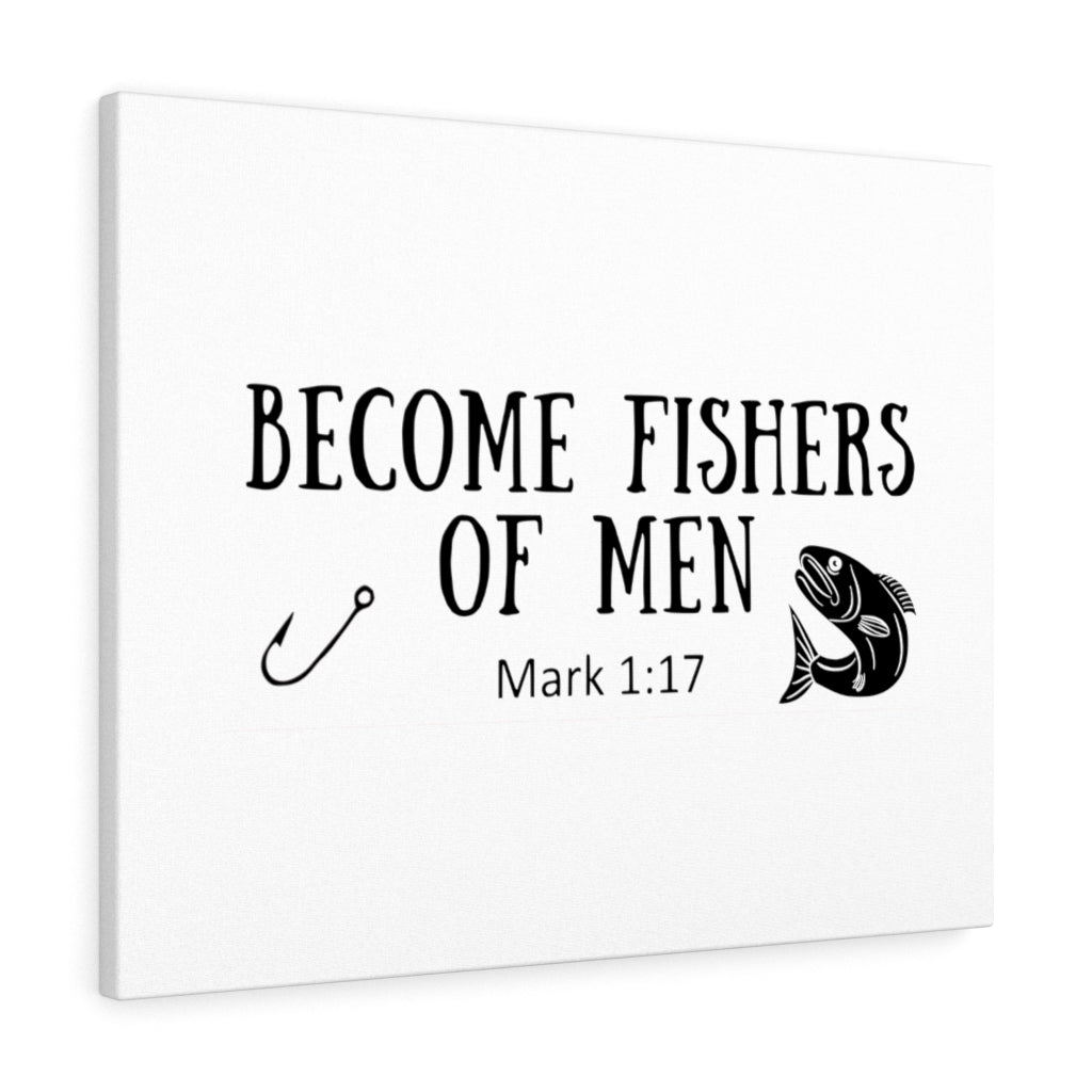 Become Fishers Of Men Mark 1:17 Bible Verse Canvas Christian Wall Art Ready to Hang Unframed-Express Your Love Gifts