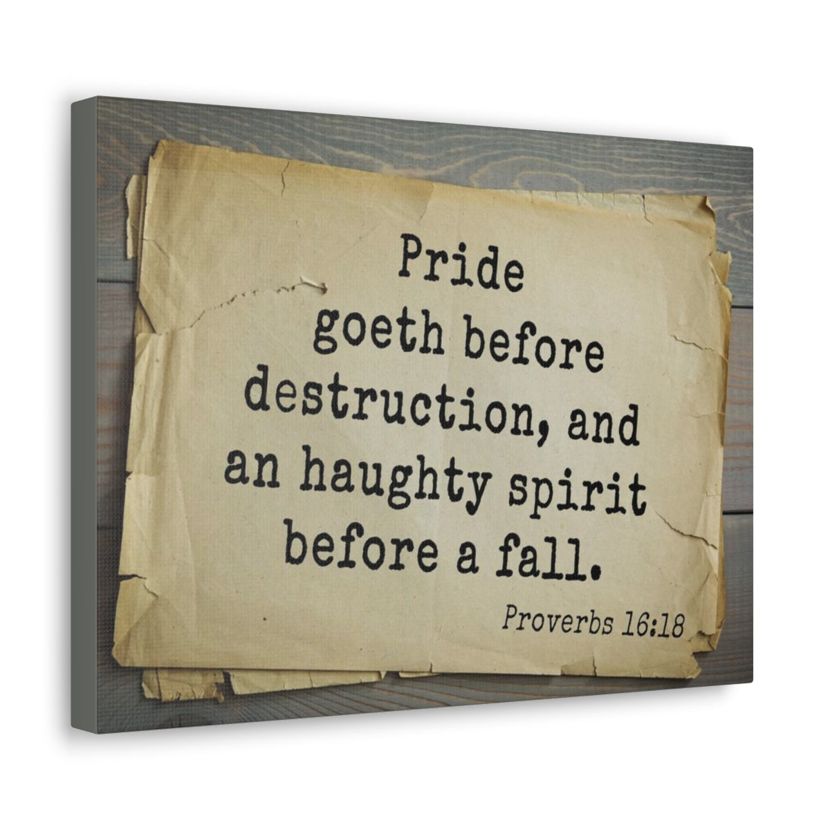 Scripture Walls Before A Fall Proverbs 16:18 Bible Verse Canvas Christian Wall Art Bible Verse Print Ready To Hang Unframed-Express Your Love Gifts