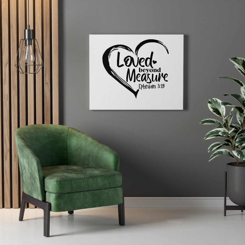 Scripture Walls Beyond Measure Ephesians 3:19 Bible Verse Canvas Christian Wall Art Ready to Hang Unframed-Express Your Love Gifts