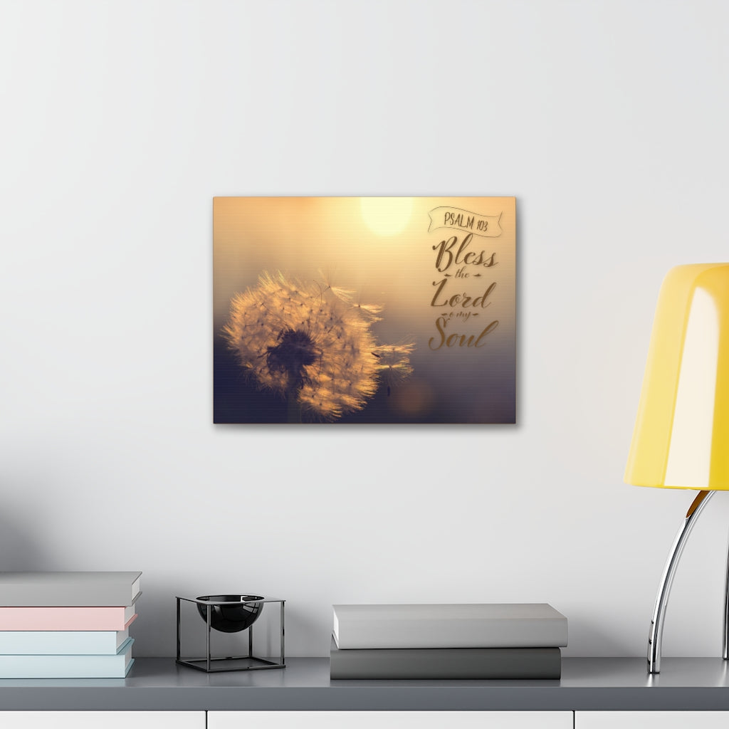 Scripture Walls Bless The Lord Psalm 103 Bible Verse Canvas Christian Wall Art Ready to Hang Unframed-Express Your Love Gifts