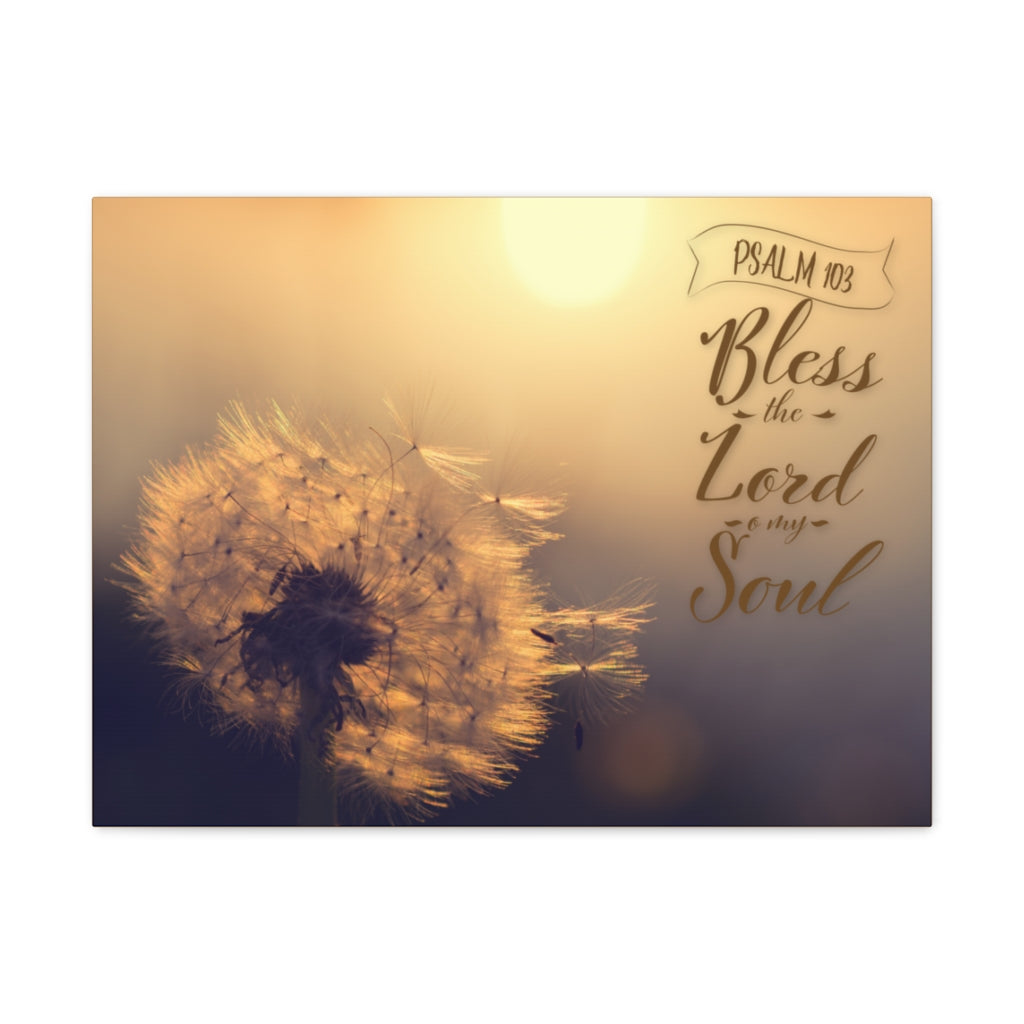 Scripture Walls Bless The Lord Psalm 103 Bible Verse Canvas Christian Wall Art Ready to Hang Unframed-Express Your Love Gifts