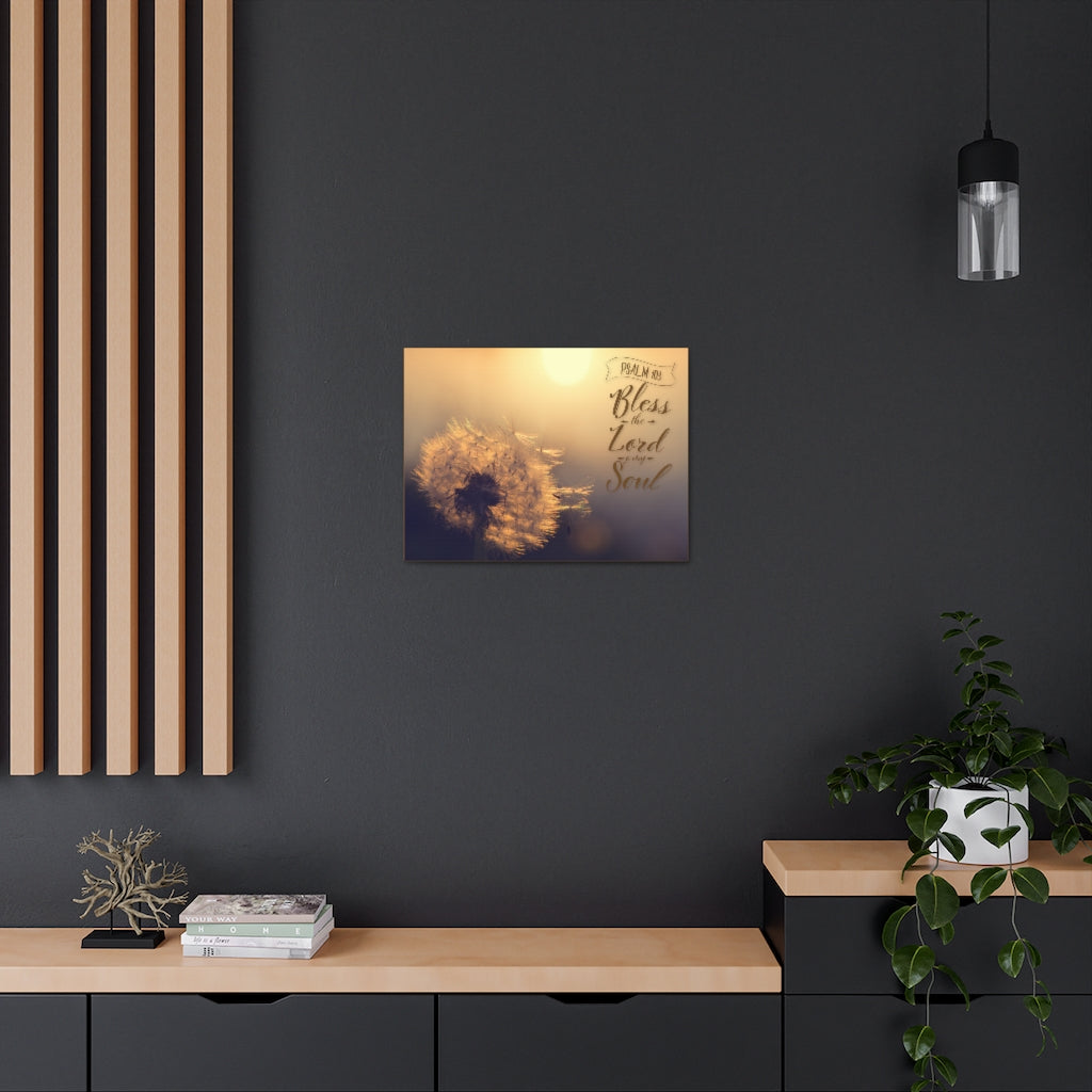 Scripture Walls Bless The Lord Psalm 103 Bible Verse Canvas Christian Wall Art Ready to Hang Unframed-Express Your Love Gifts