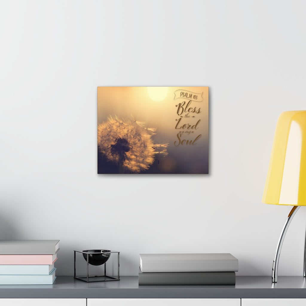Scripture Walls Bless The Lord Psalm 103 Bible Verse Canvas Christian Wall Art Ready to Hang Unframed-Express Your Love Gifts
