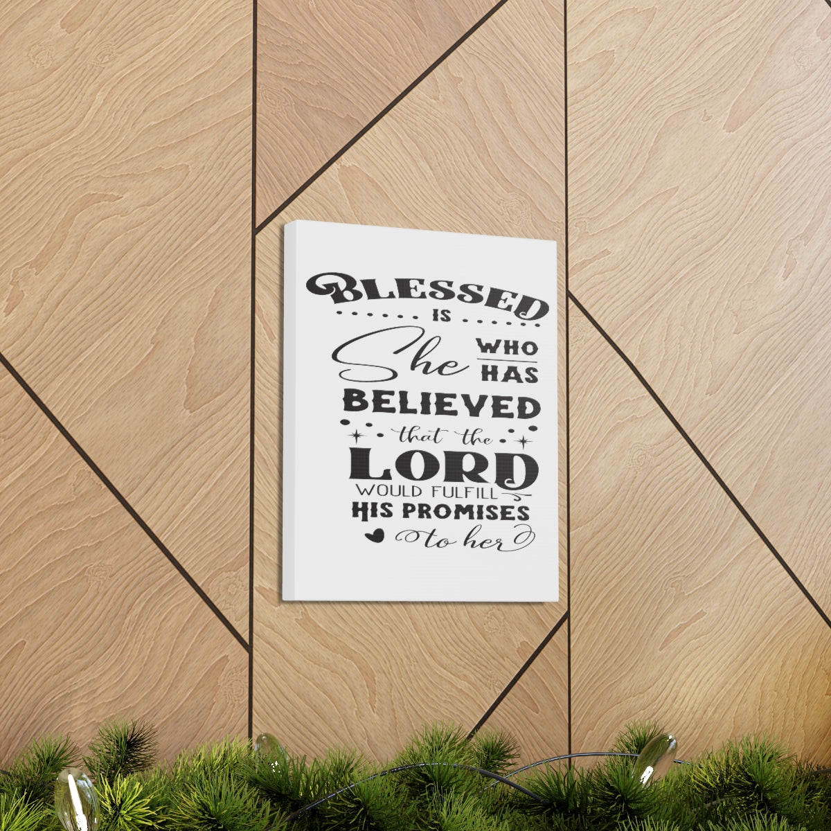 Scripture Walls Blessed Is Who Luke 1:45 Christian Wall Art Print Ready to Hang Unframed-Express Your Love Gifts