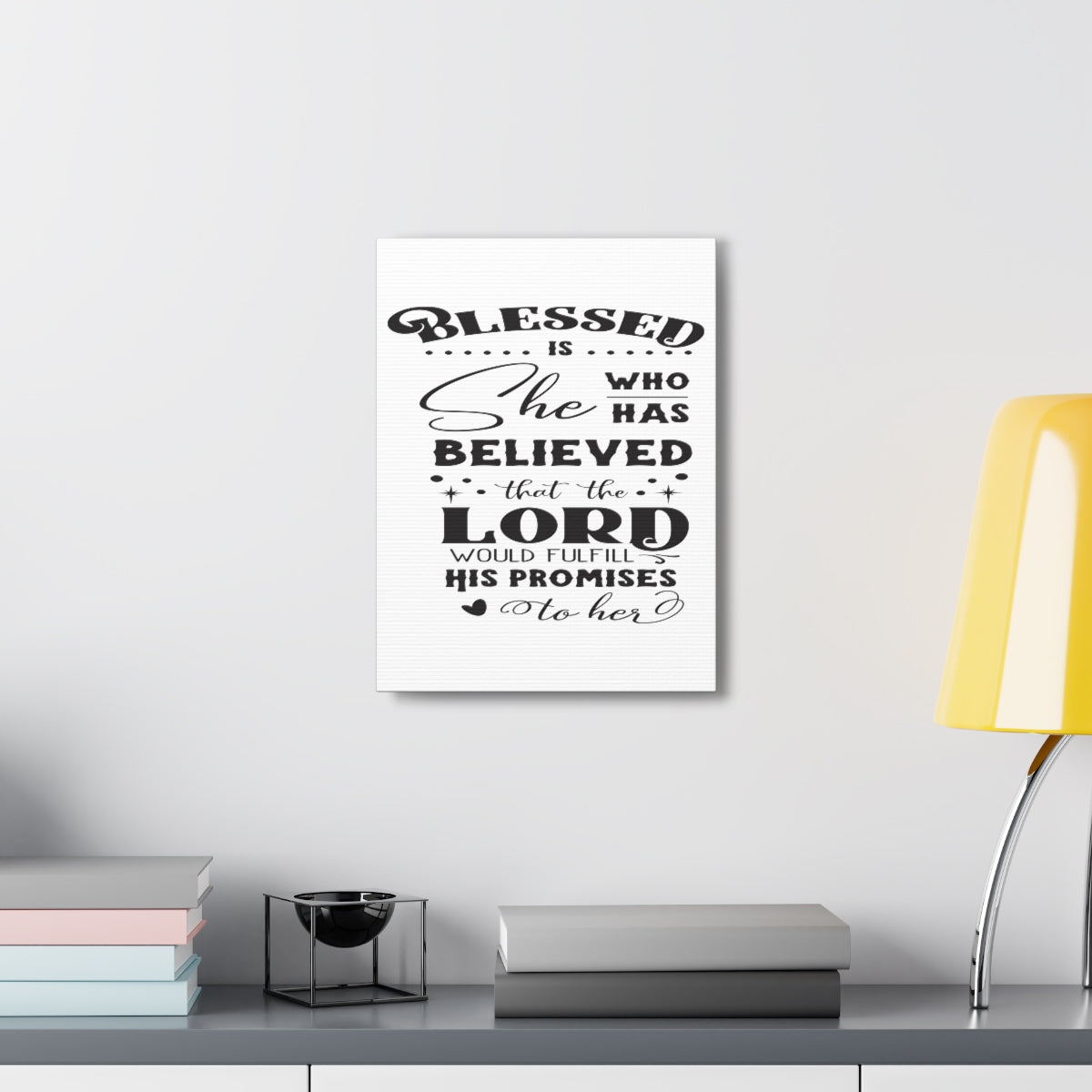 Scripture Walls Blessed Is Who Luke 1:45 Christian Wall Art Print Ready to Hang Unframed-Express Your Love Gifts