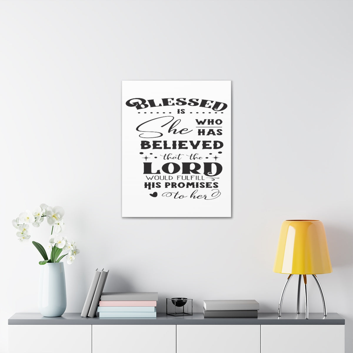 Scripture Walls Blessed Is Who Luke 1:45 Christian Wall Art Print Ready to Hang Unframed-Express Your Love Gifts